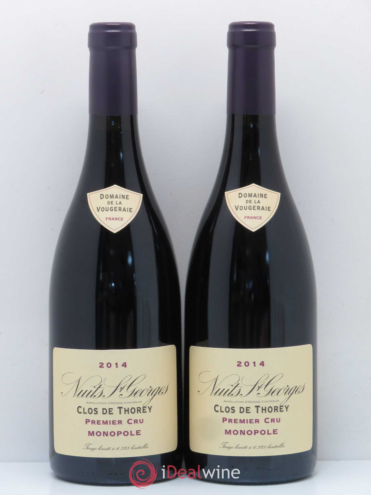 Nuits-Saint-Georges 1er Cru Clos de Thorey Domaine de La Vougeraie 2014 - Posten von 2 Flaschen - 0
