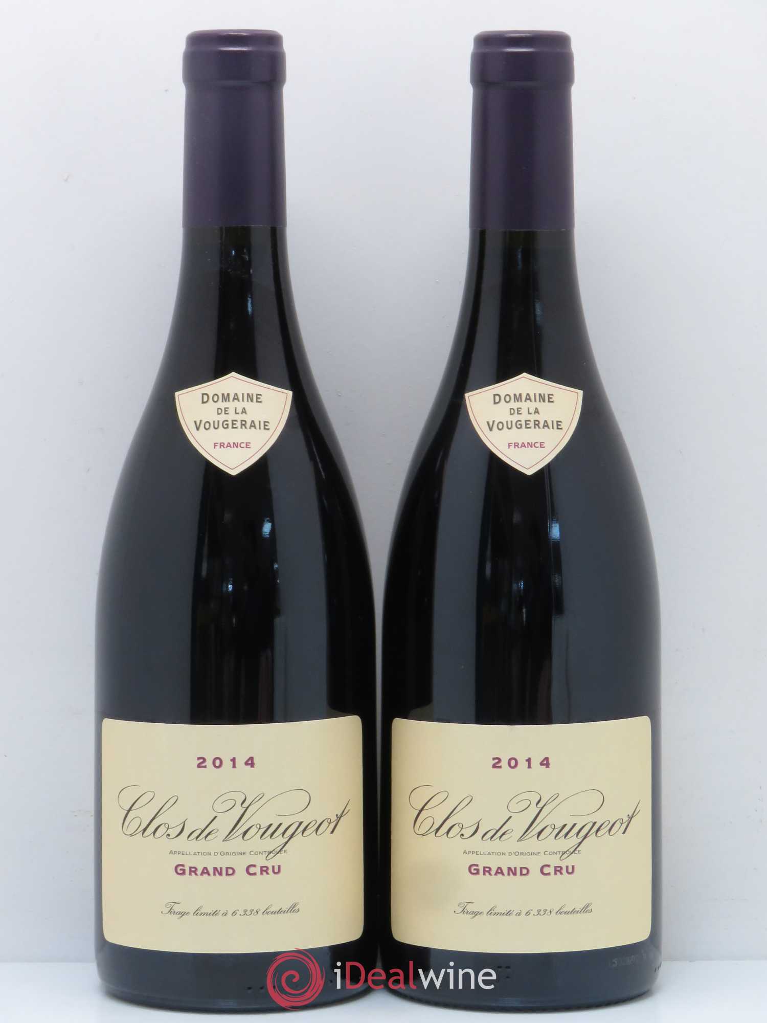 Clos de Vougeot Grand Cru La Vougeraie 2014 - Lot de 2 bouteilles - 0