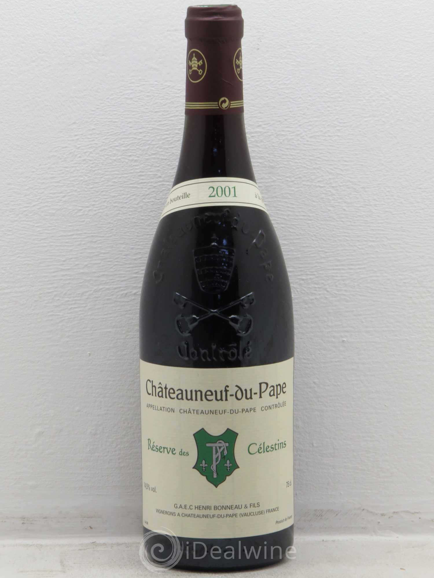 Châteauneuf-du-Pape Réserve des Célestins Henri Bonneau & Fils 2001 - Lot de 1 bouteille - 0
