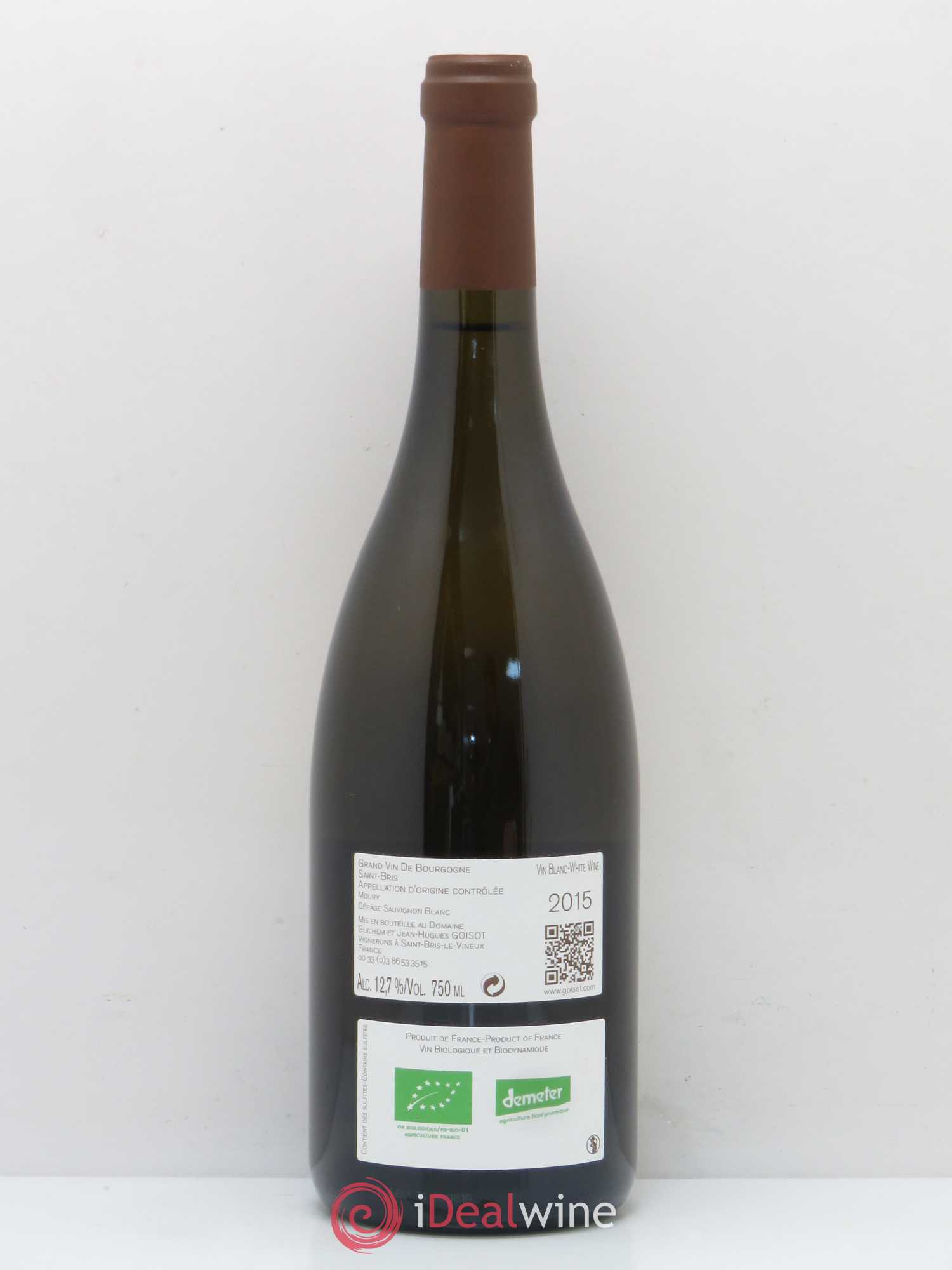 Divers Saint-Bris Moury Goisot 2015 - Lot de 1 bouteille - 1