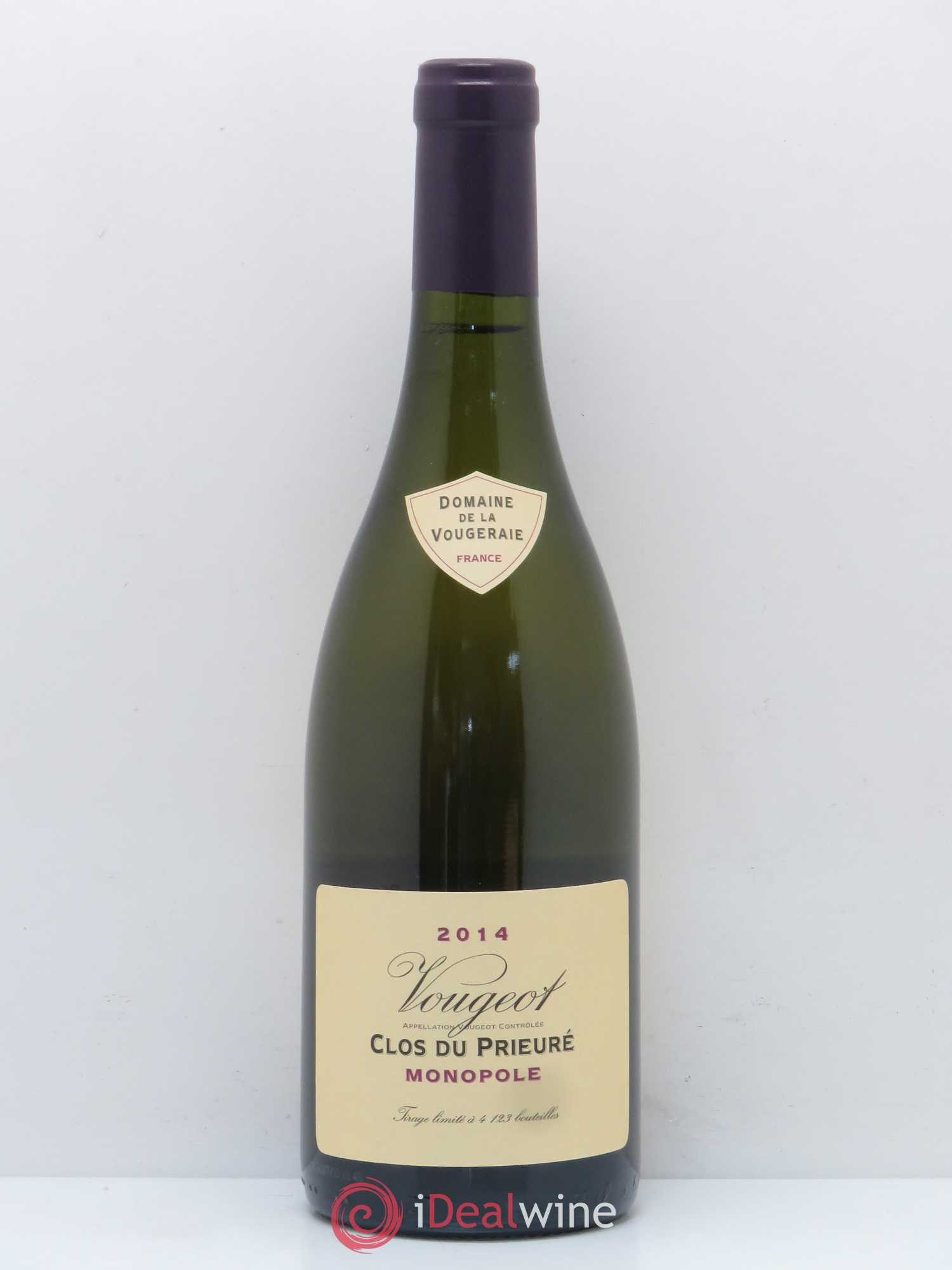 Vougeot Clos du Prieuré Domaine de la Vougeraie 2014 - Posten von 1 Flasche - 0