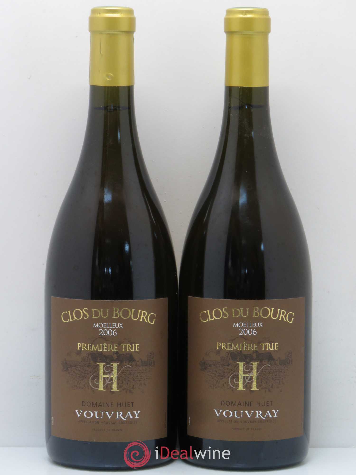 Vouvray Clos du Bourg Moelleux 1ère trie Domaine Huet 2006 - Lotto di 2 bottiglie - 0