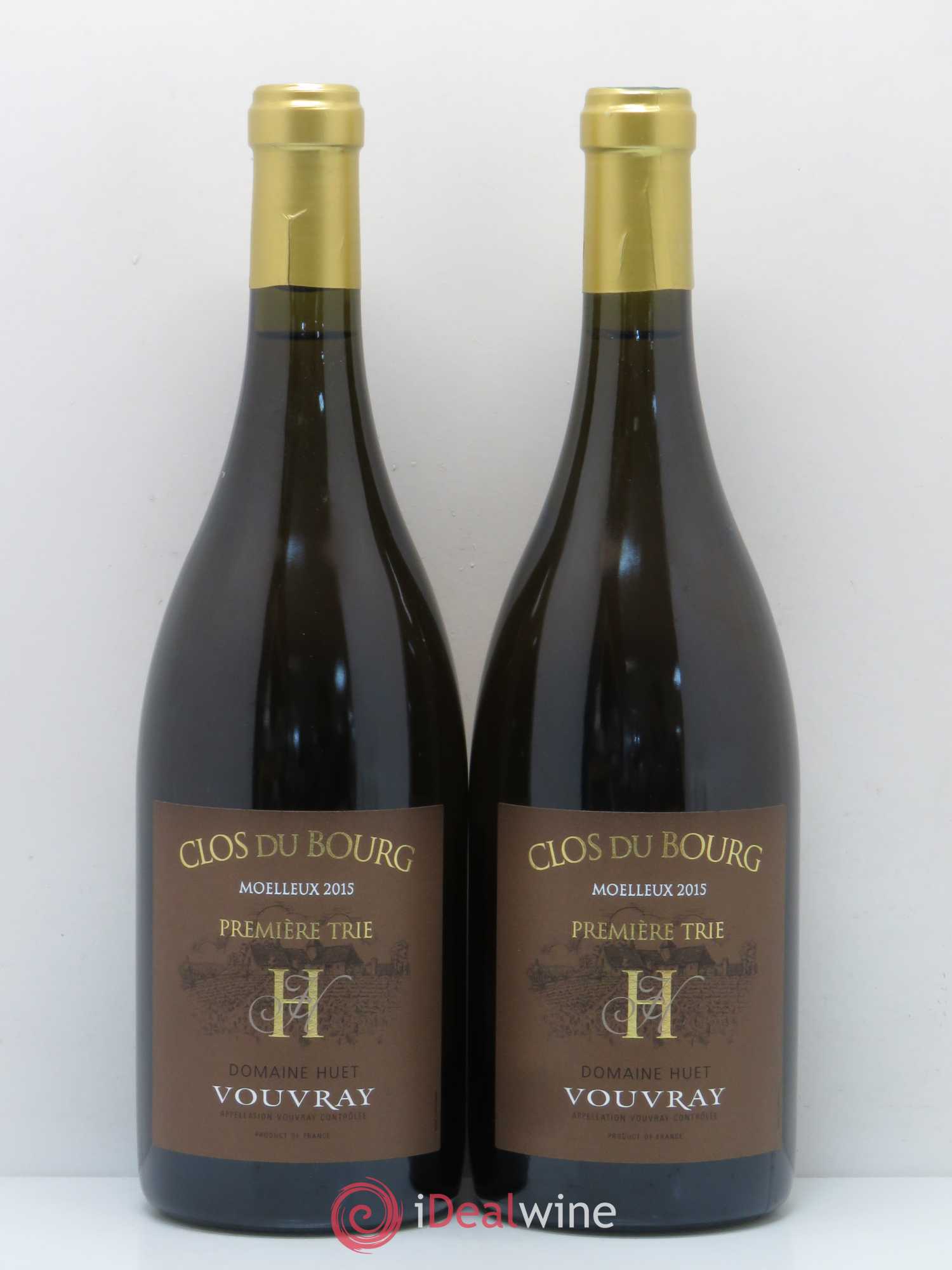 Vouvray Clos du Bourg Moelleux 1ère trie Domaine Huet 2015 - Lotto di 2 bottiglie - 0