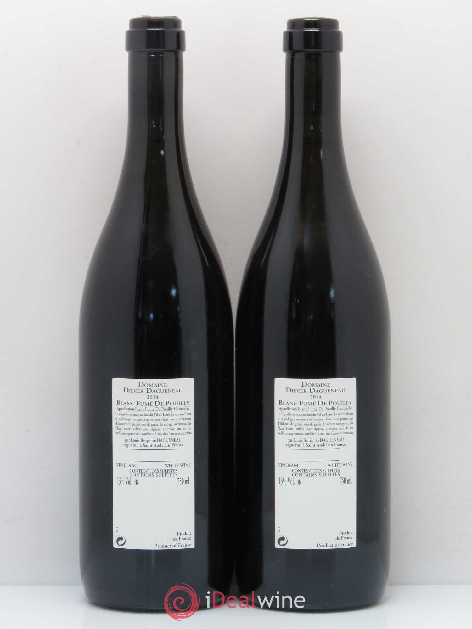 Vin de France (anciennement Pouilly-Fumé) Buisson Renard Dagueneau (Domaine Didier - Louis-Benjamin) 2014 - Lot de 2 bouteilles - 1