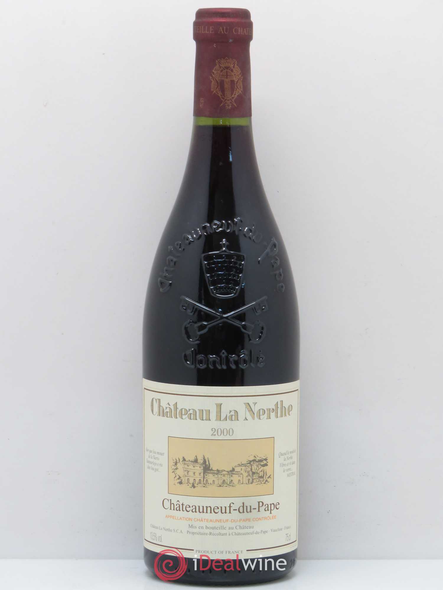 Châteauneuf-du-Pape Château la Nerthe Famille Richard 2000 - Lot de 1 bouteille - 0