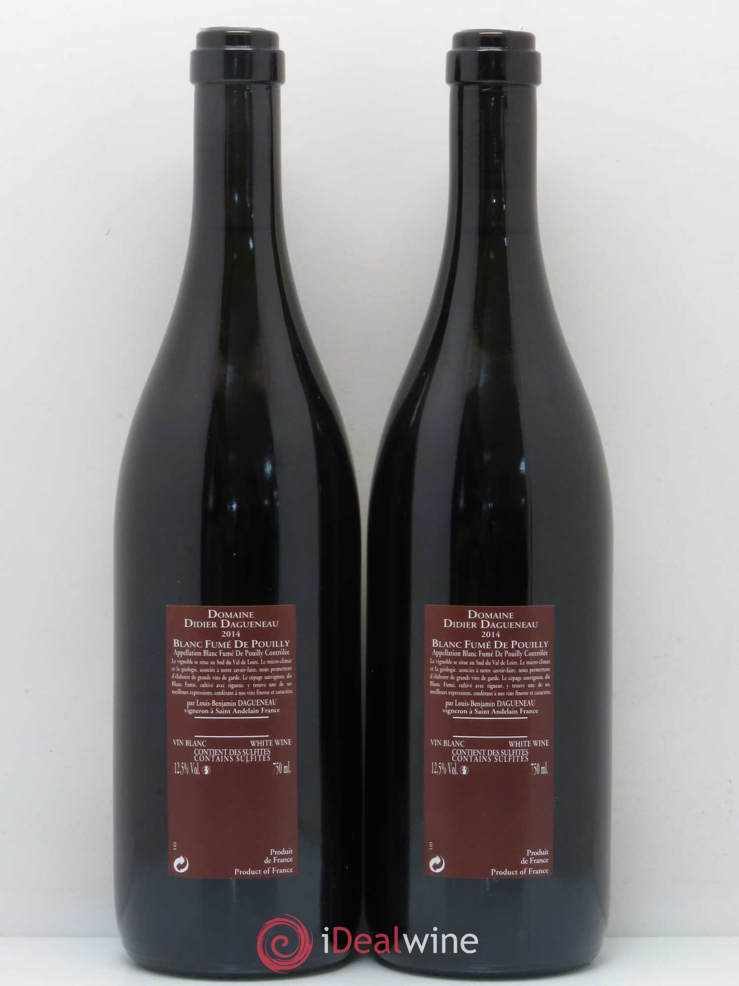 Vin de France (anciennement Pouilly-Fumé) Pur Sang Dagueneau (Domaine Didier - Louis-Benjamin) 2014 - Lot de 2 bouteilles - 1