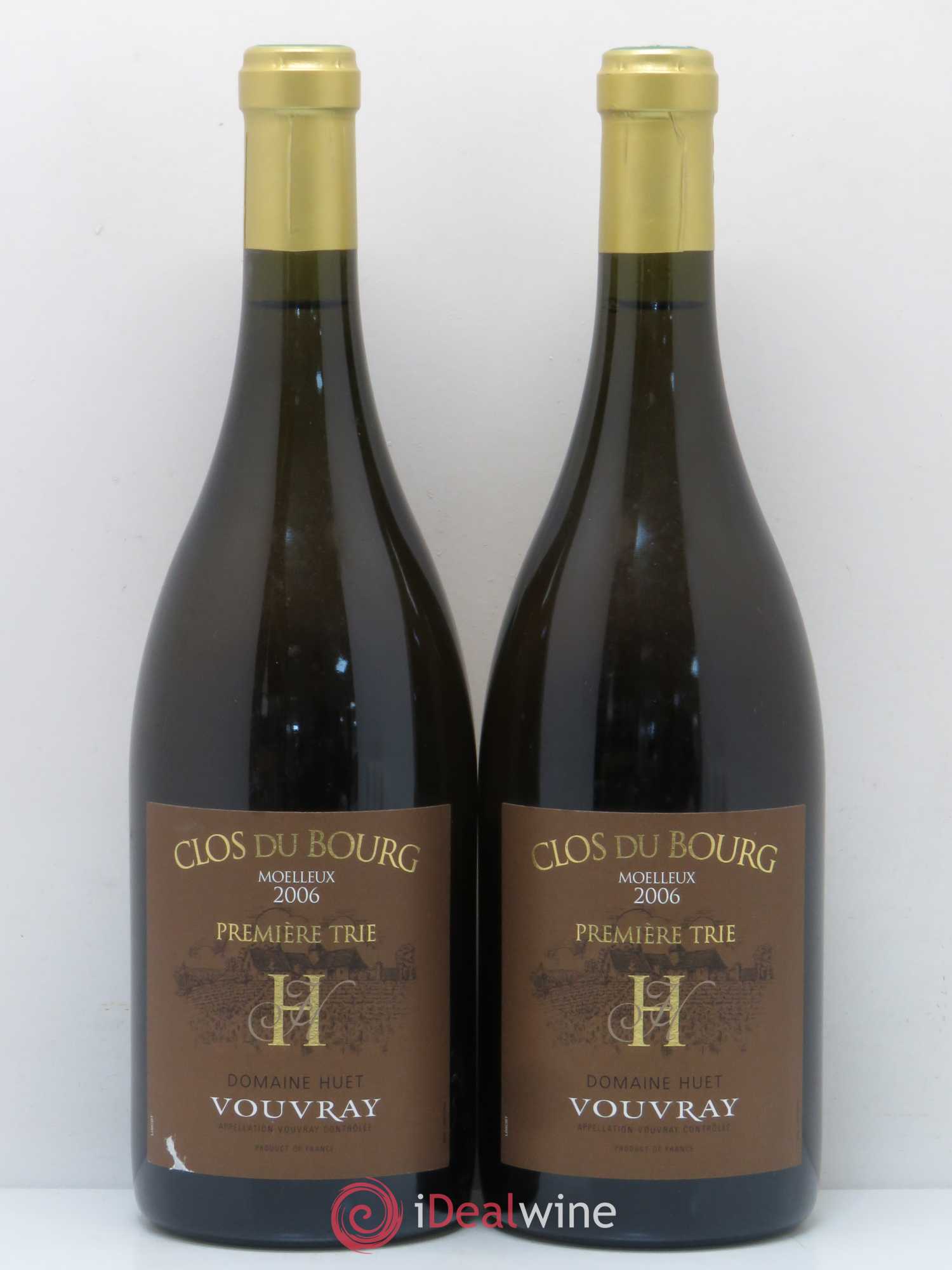 Vouvray Clos du Bourg Moelleux 1ère trie Domaine Huet 2006 - Lotto di 2 bottiglie - 0
