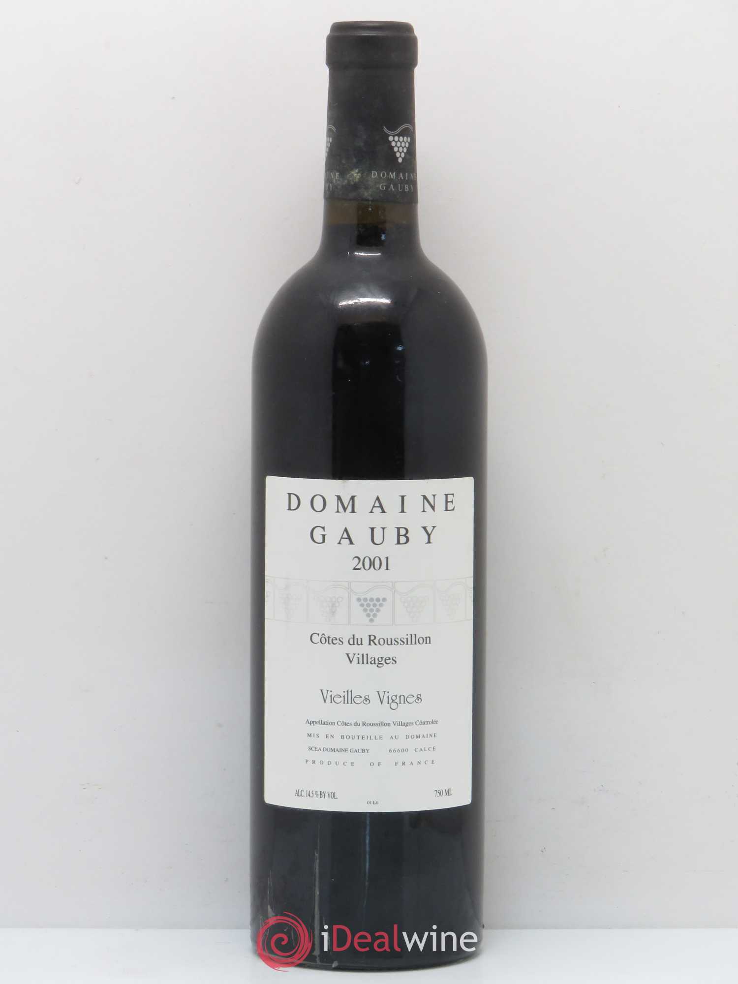 Côtes du Roussillon Villages Vieilles vignes Gauby (Domaine) 2001 - Lot de 1 bouteille - 0