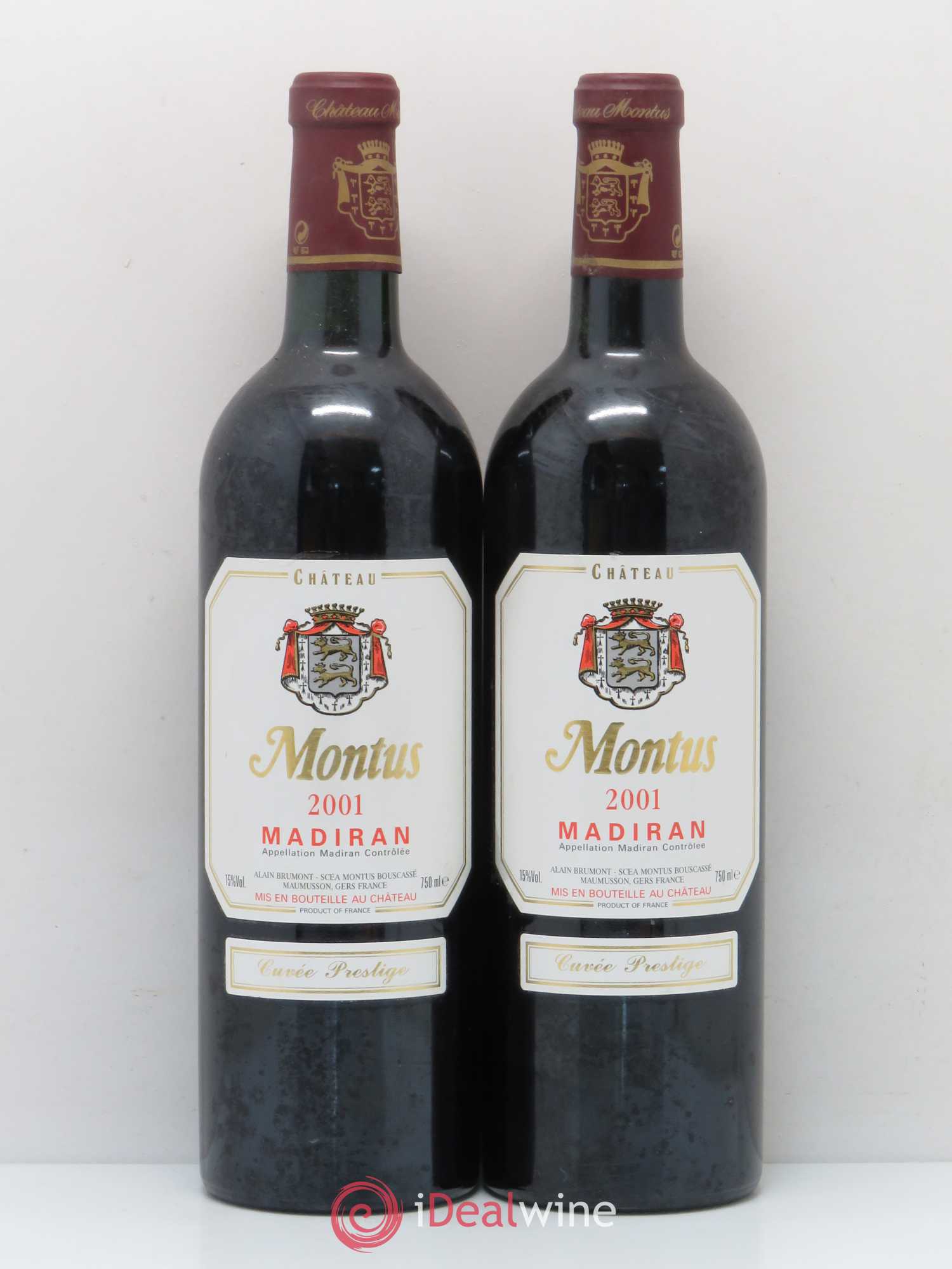 Madiran Château Montus-Prestige Alain Brumont 2001 - Lot de 2 bouteilles - 0