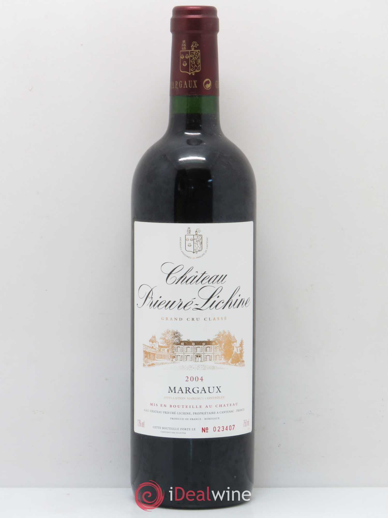 Château Prieuré Lichine 4ème Grand Cru Classé 2004 - Lot de 1 bouteille - 0