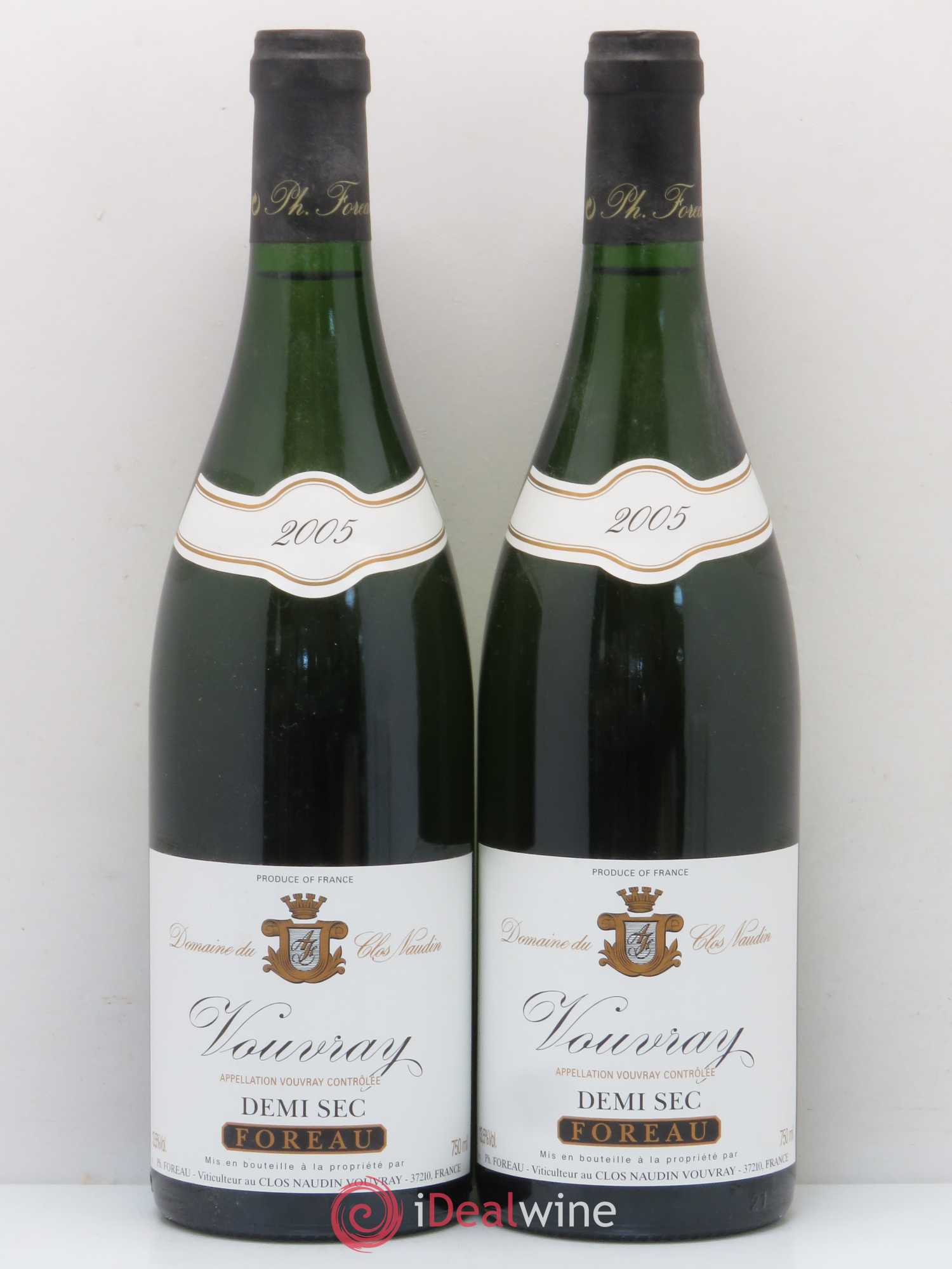 Vouvray Demi-Sec Clos Naudin - Philippe Foreau 2005 - Lot of 2 bottles - 0