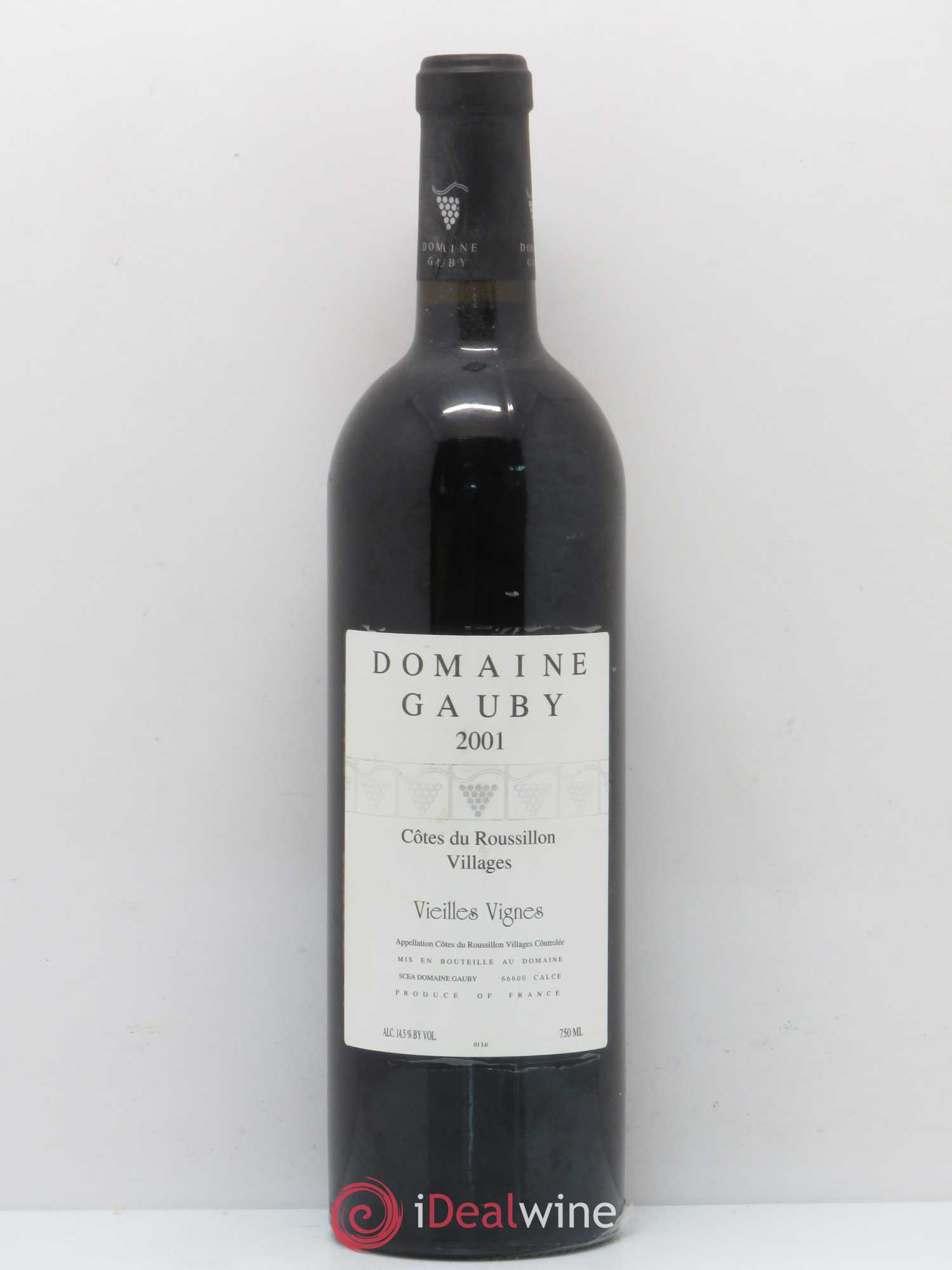 Côtes du Roussillon Villages Vieilles vignes Gauby (Domaine) 2001 - Lot de 1 bouteille - 0