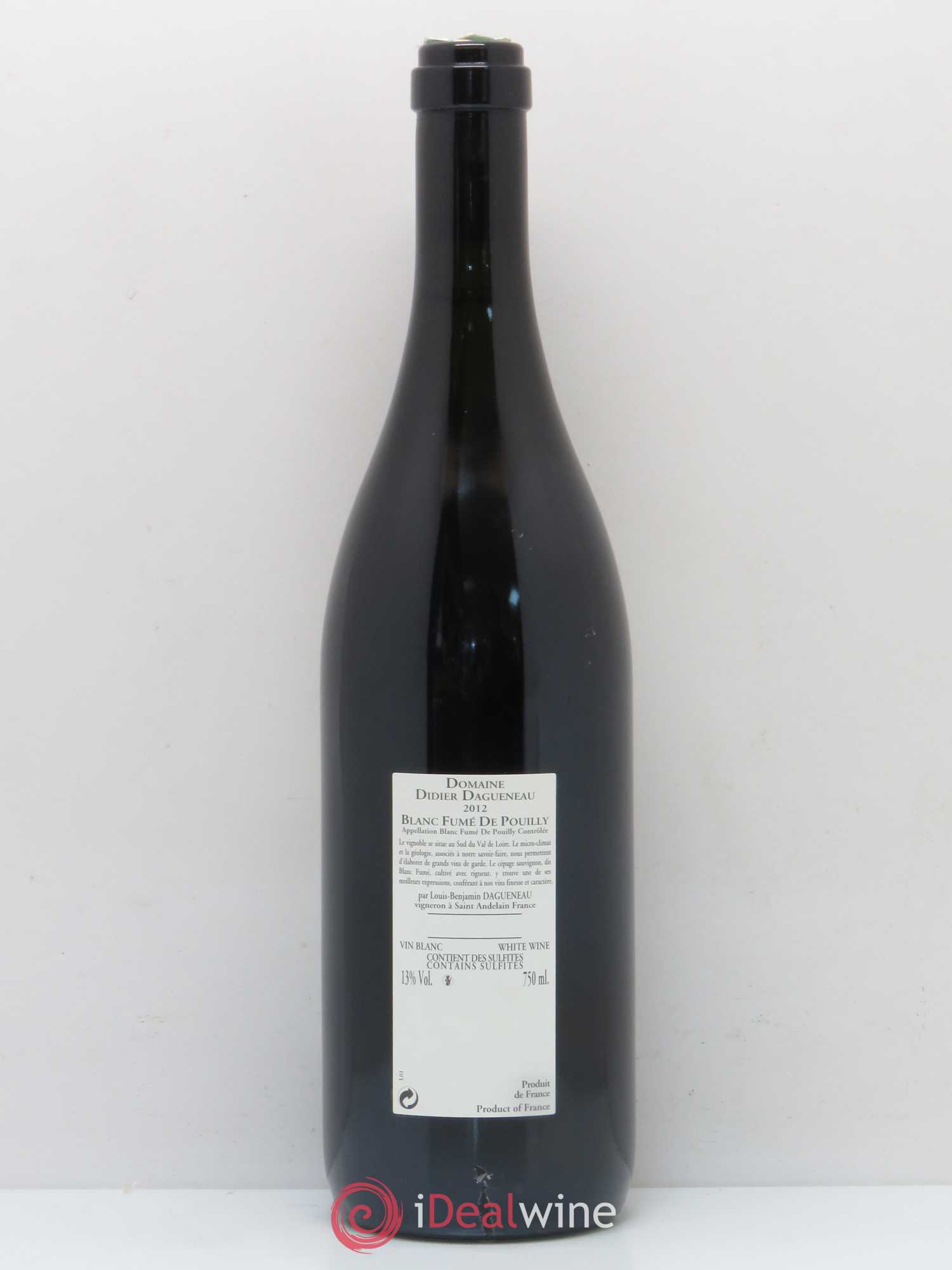 Vin de France (anciennement Pouilly-Fumé) Buisson Renard Dagueneau (Domaine Didier - Louis-Benjamin) 2012 - Lot de 1 bouteille - 1