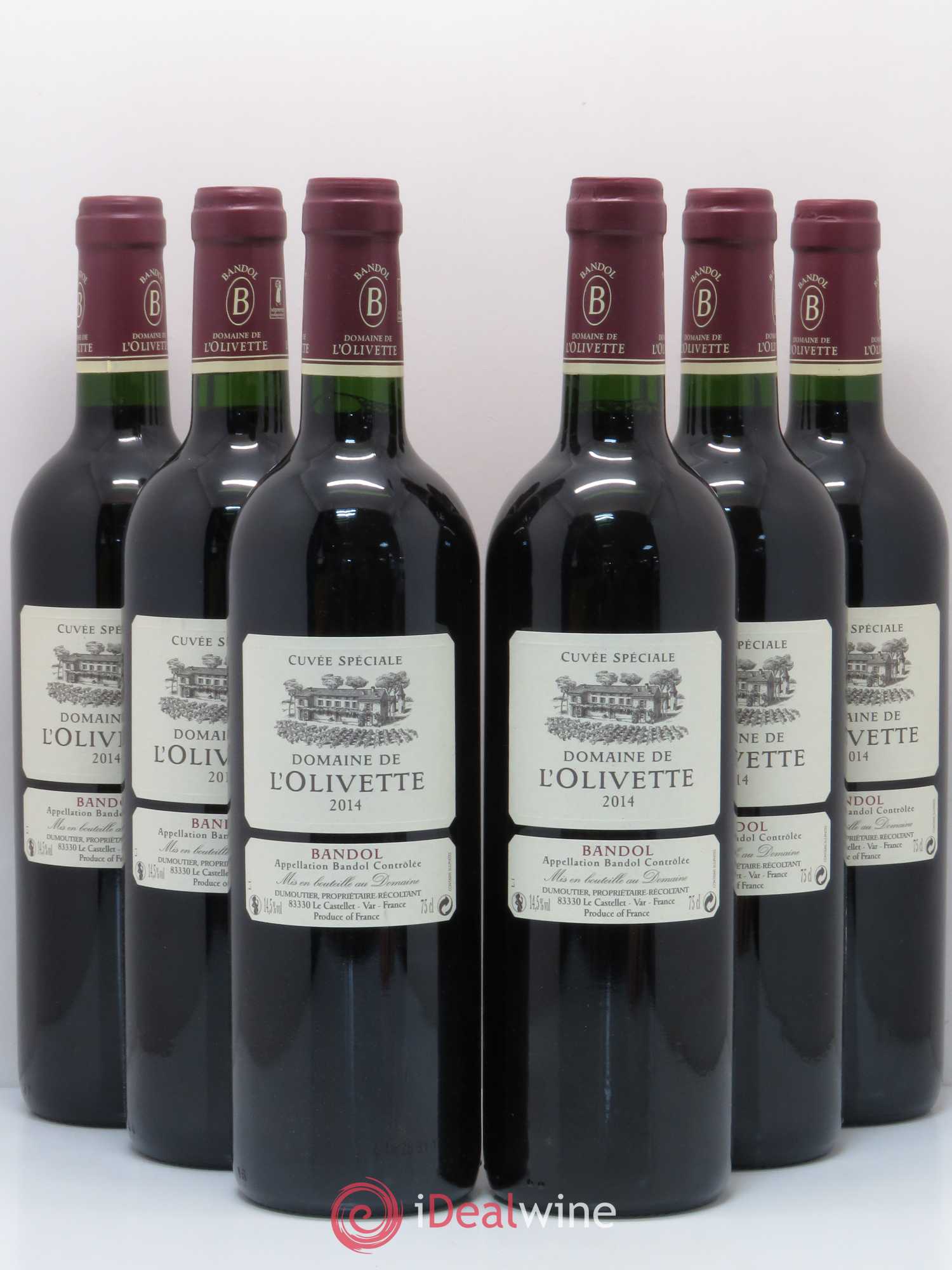 Bandol cuvée spéciale L'Olivette 2014 - Posten von 6 Flaschen - 0