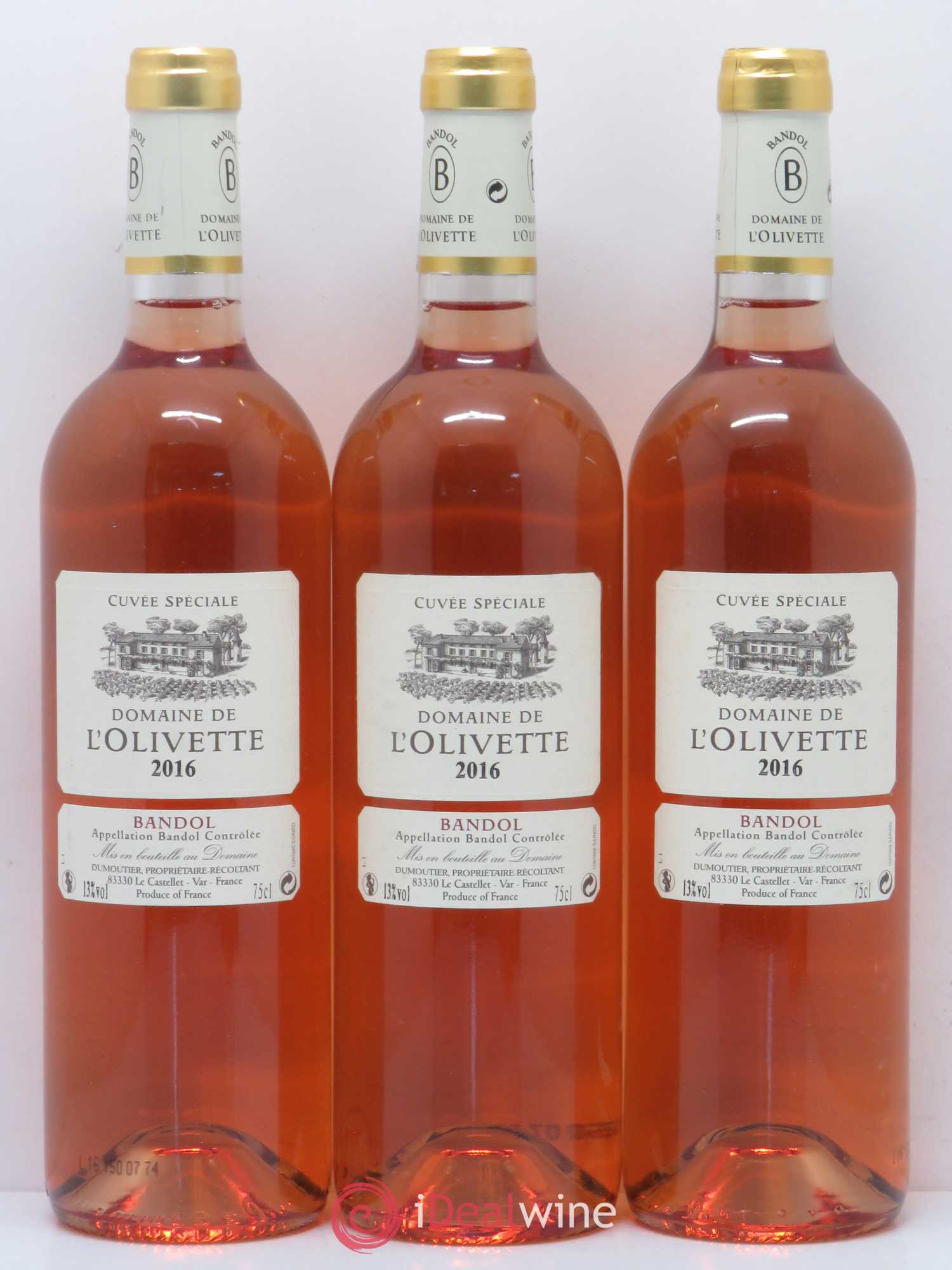 Bandol cuvée spéciale L'Olivette 2016 - Posten von 3 Flaschen - 0