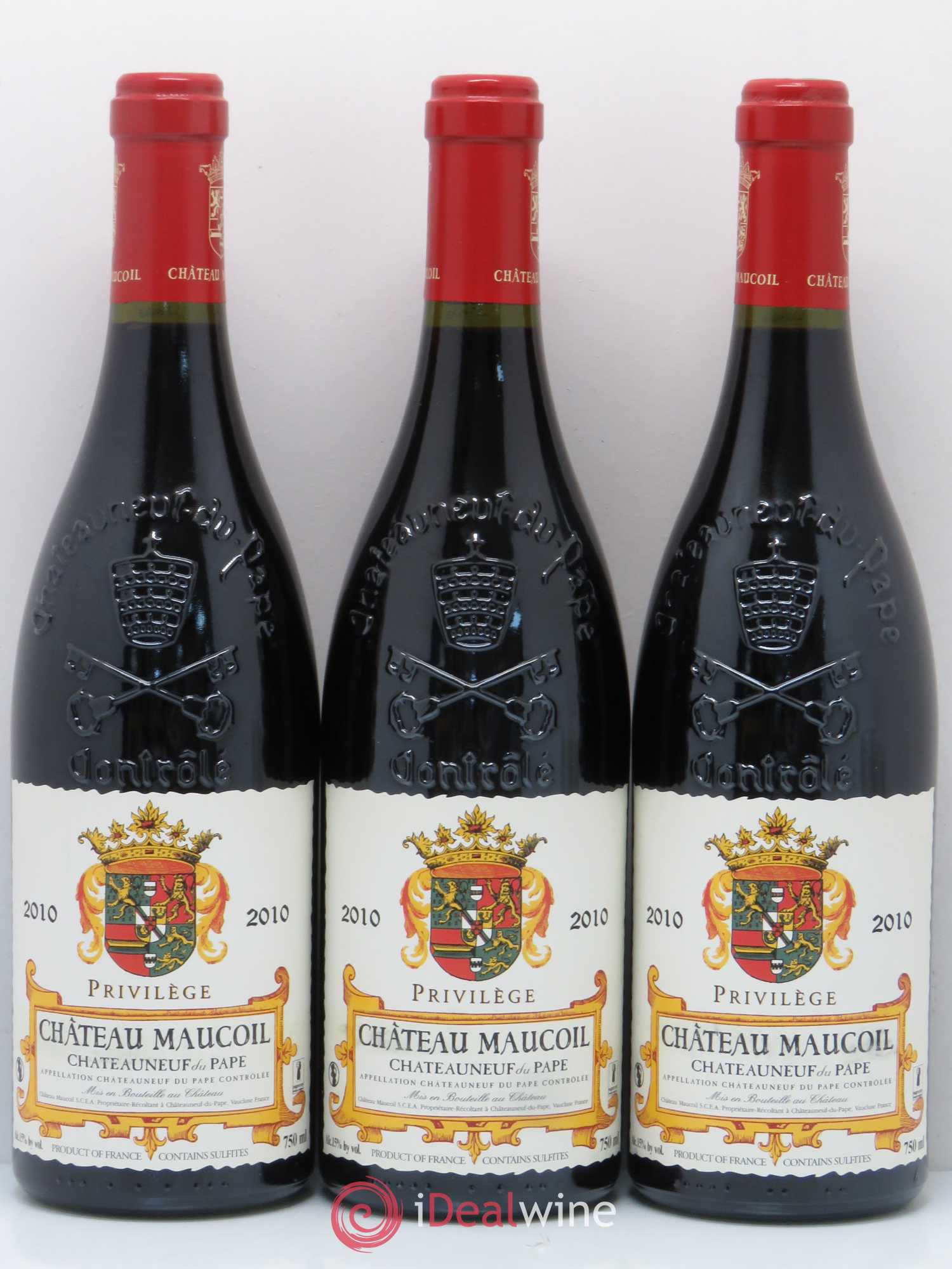 Châteauneuf-du-Pape Château Maucoil Privilege 2010 - Posten von 3 Flaschen - 0