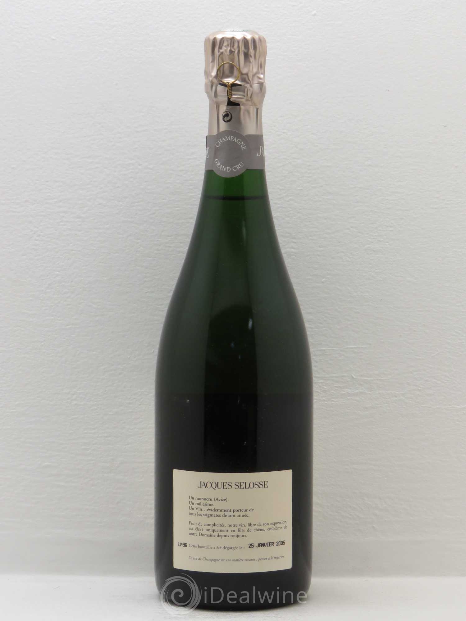 Blanc de Blancs Grand Cru Extra-Brut Jacques Selosse Grand Cru  1996 - Lot de 1 bouteille - 1