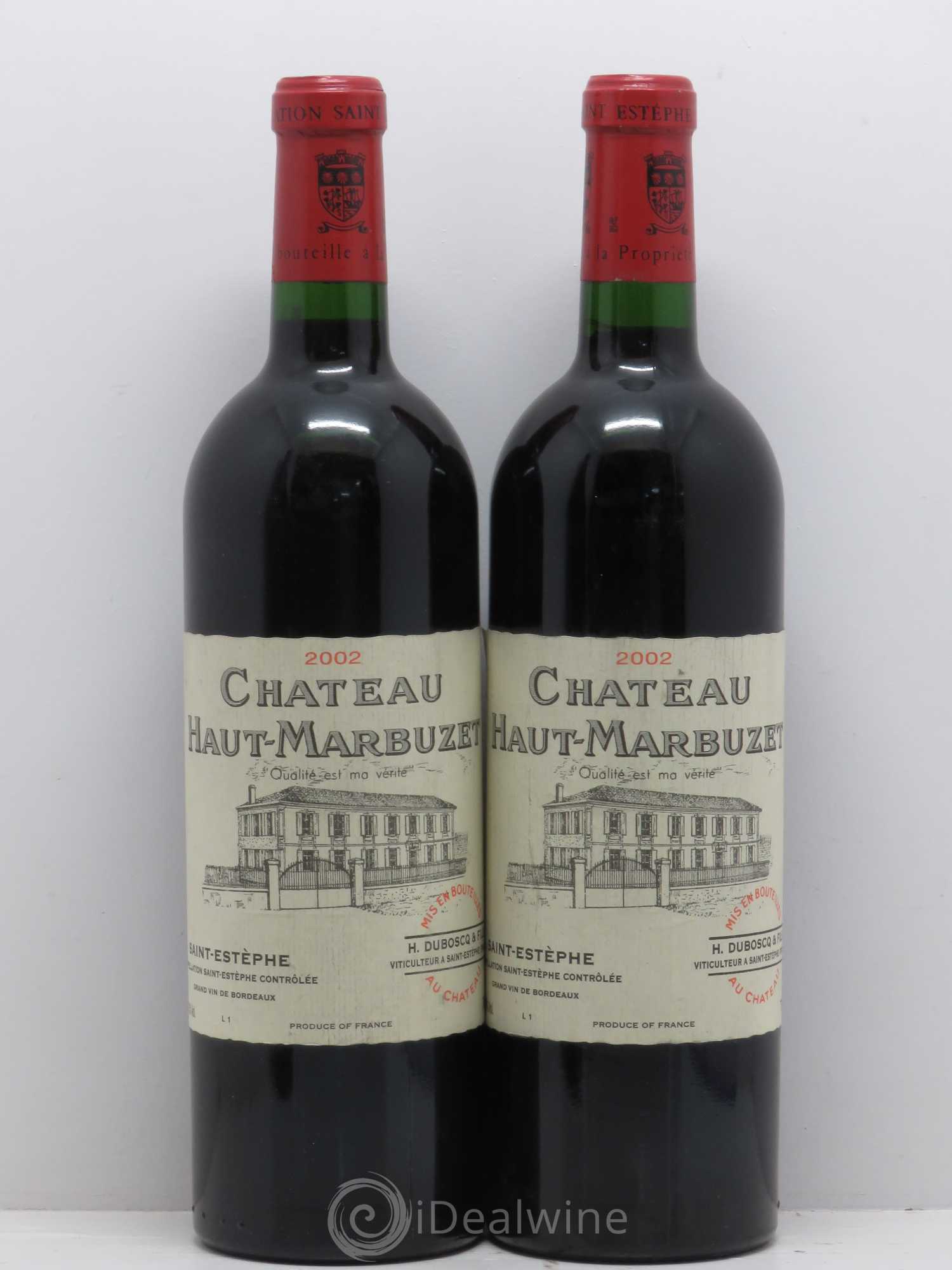 Château Haut Marbuzet 2002 - Lot de 2 bouteilles - 0