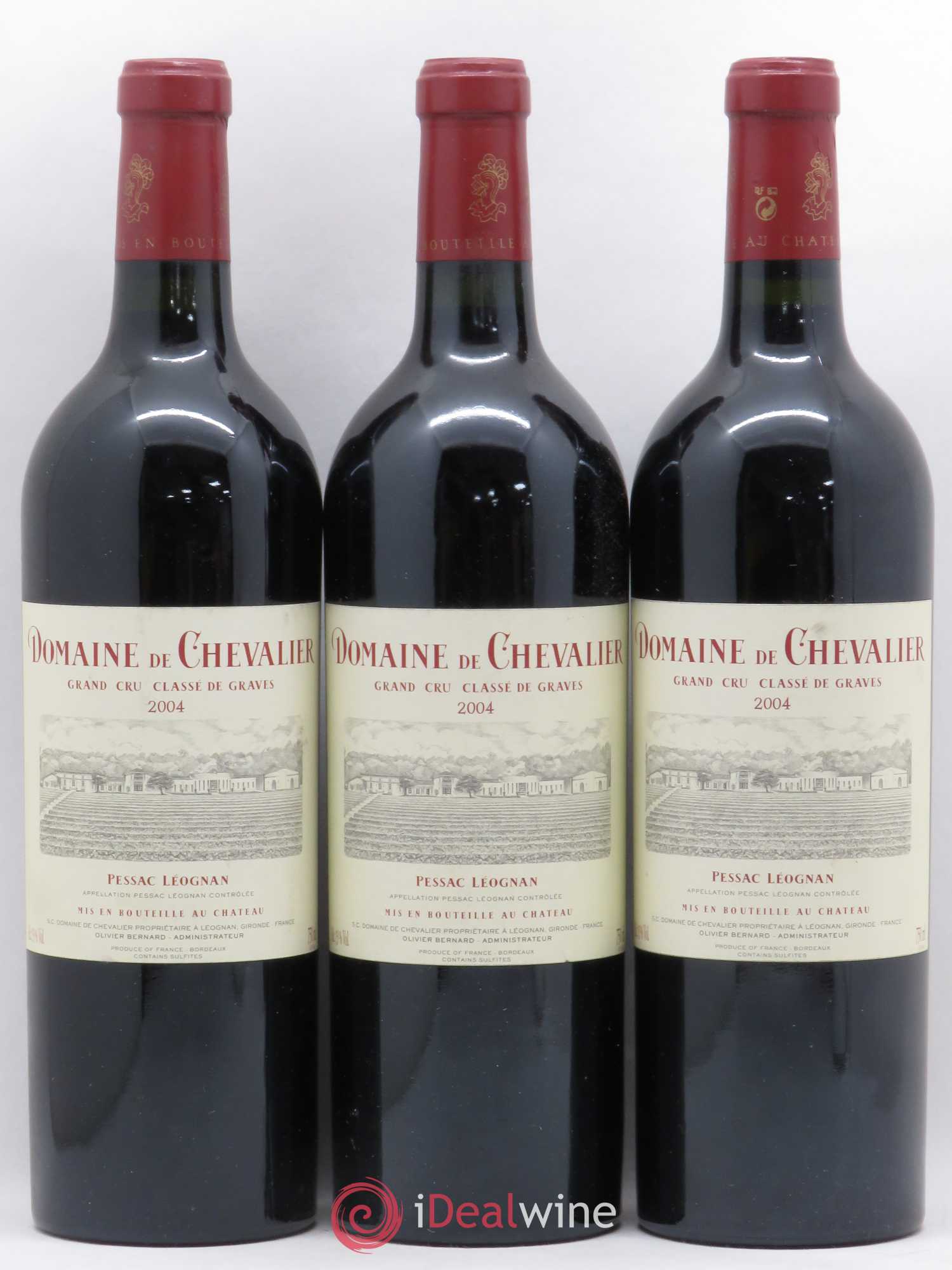 Domaine de Chevalier Cru Classé de Graves 2004 - Lot de 3 bouteilles - 0