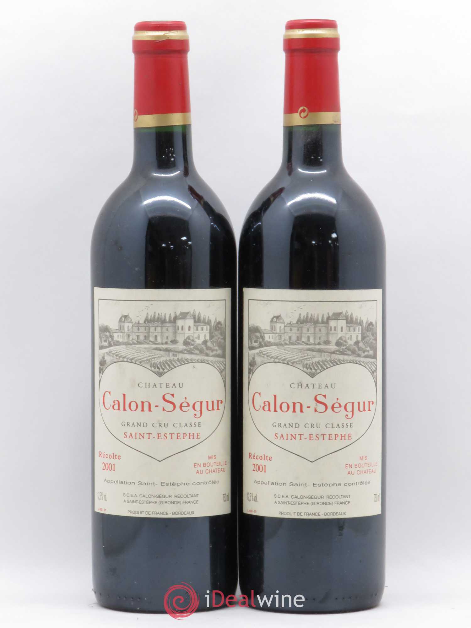 Château Calon Ségur 3ème Grand Cru Classé 2001 - Lot de 2 bouteilles - 0