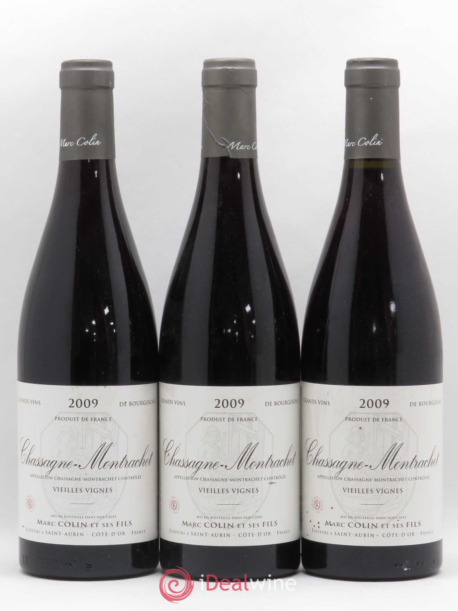Chassagne-Montrachet Vieilles Vignes Marc Colin & Fils 2009 - Lot de 3 bouteilles - 0