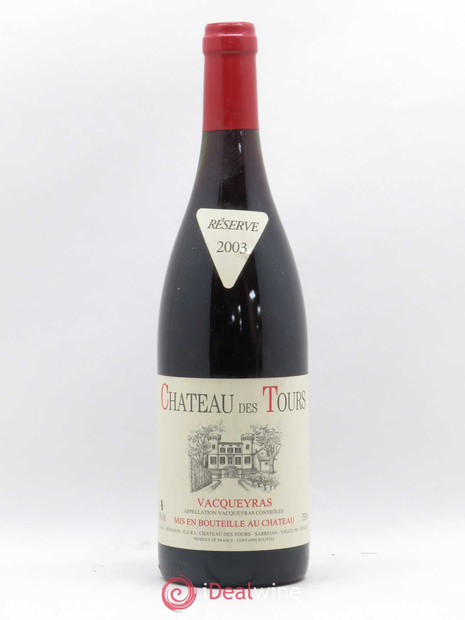 Vacqueyras Château des Tours Emmanuel Reynaud 2003 - Lot de 1 bouteille - 0