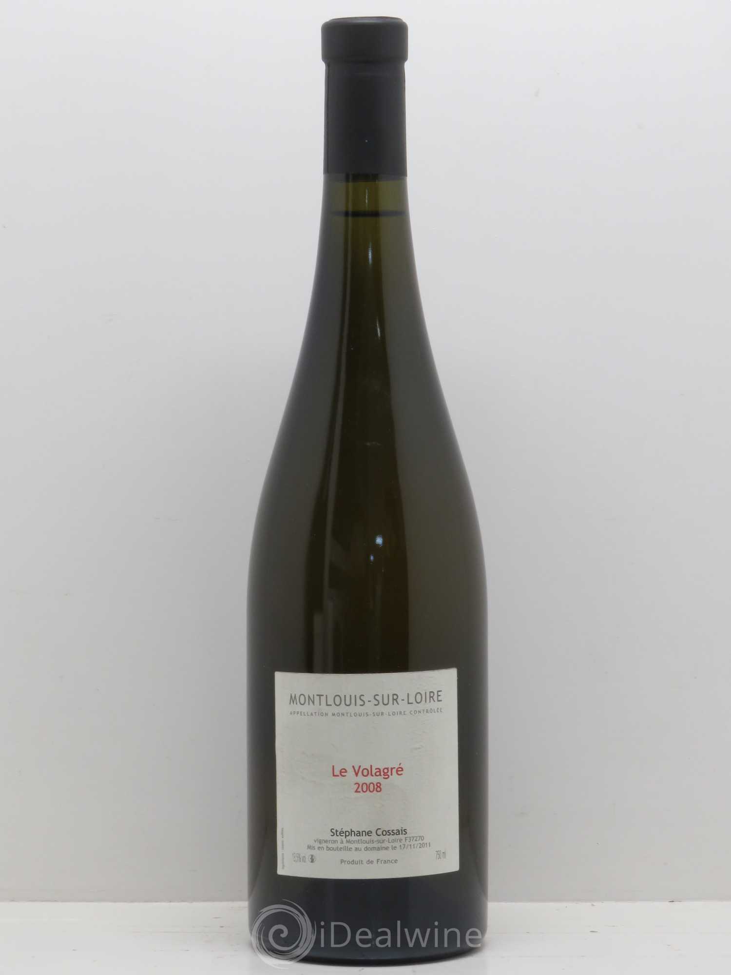 Montlouis-sur-Loire Le Volagré Stéphane Cossais 2008 - Lot de 1 bouteille - 0