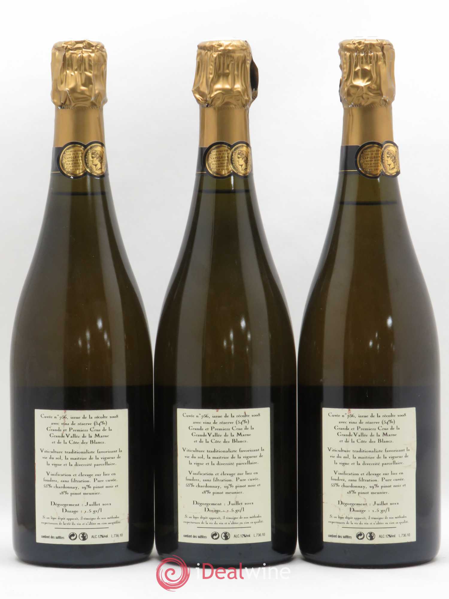 Cuvée 736 Jacquesson - Posten von 3 Flaschen - 1