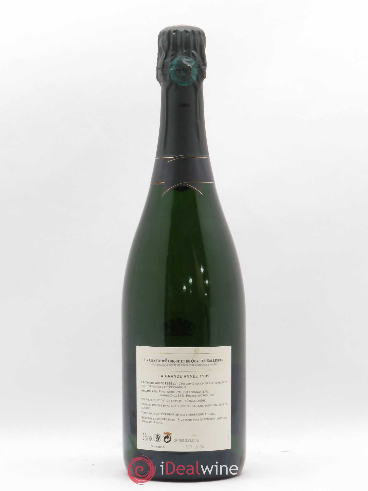 La Grande Année Brut Bollinger 1999 - Lot de 1 bouteille - 1