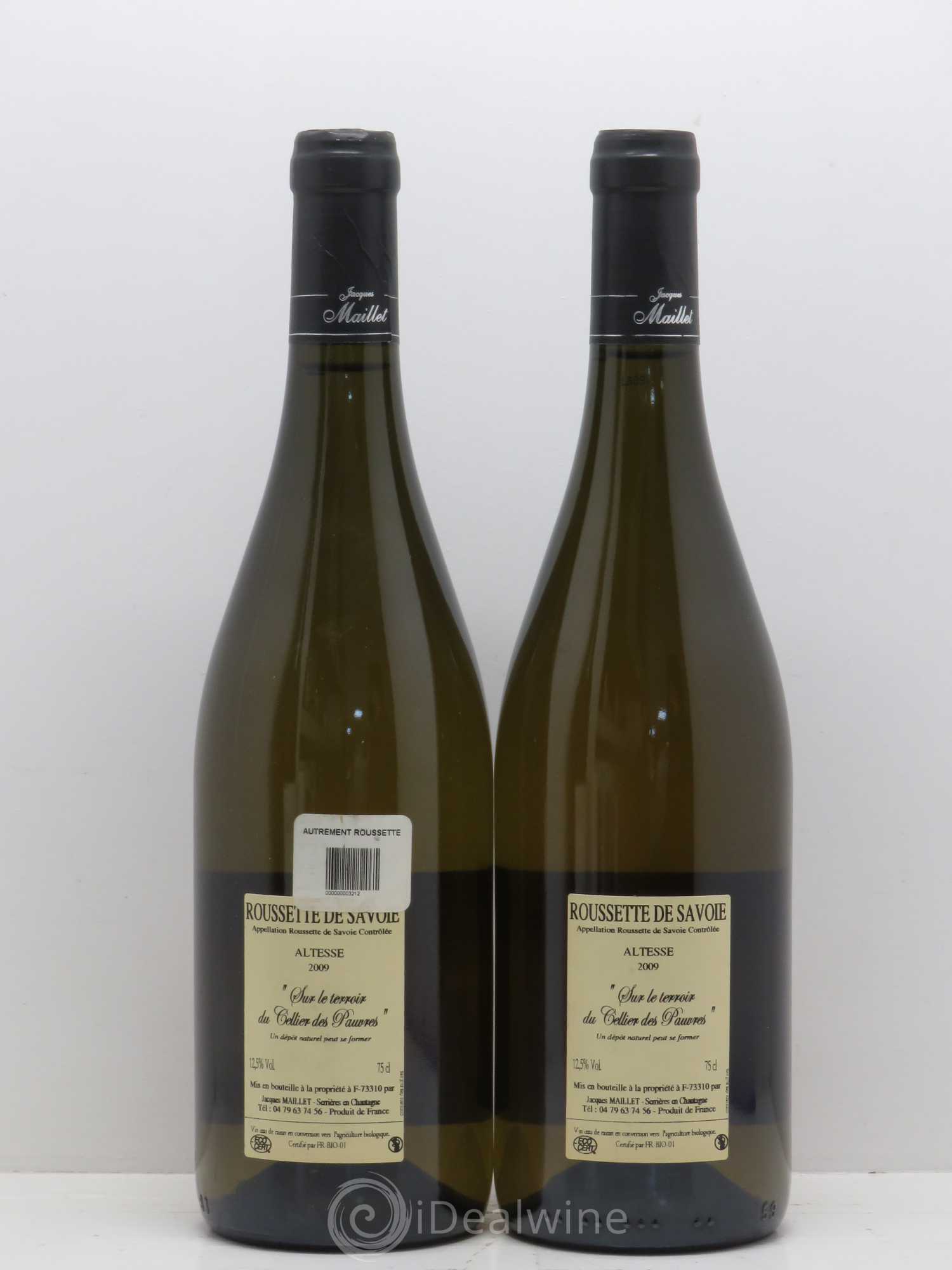 Vin de Savoie Savoie Jacques Maillet Altesse 2009 - Posten von 2 Flaschen - 1