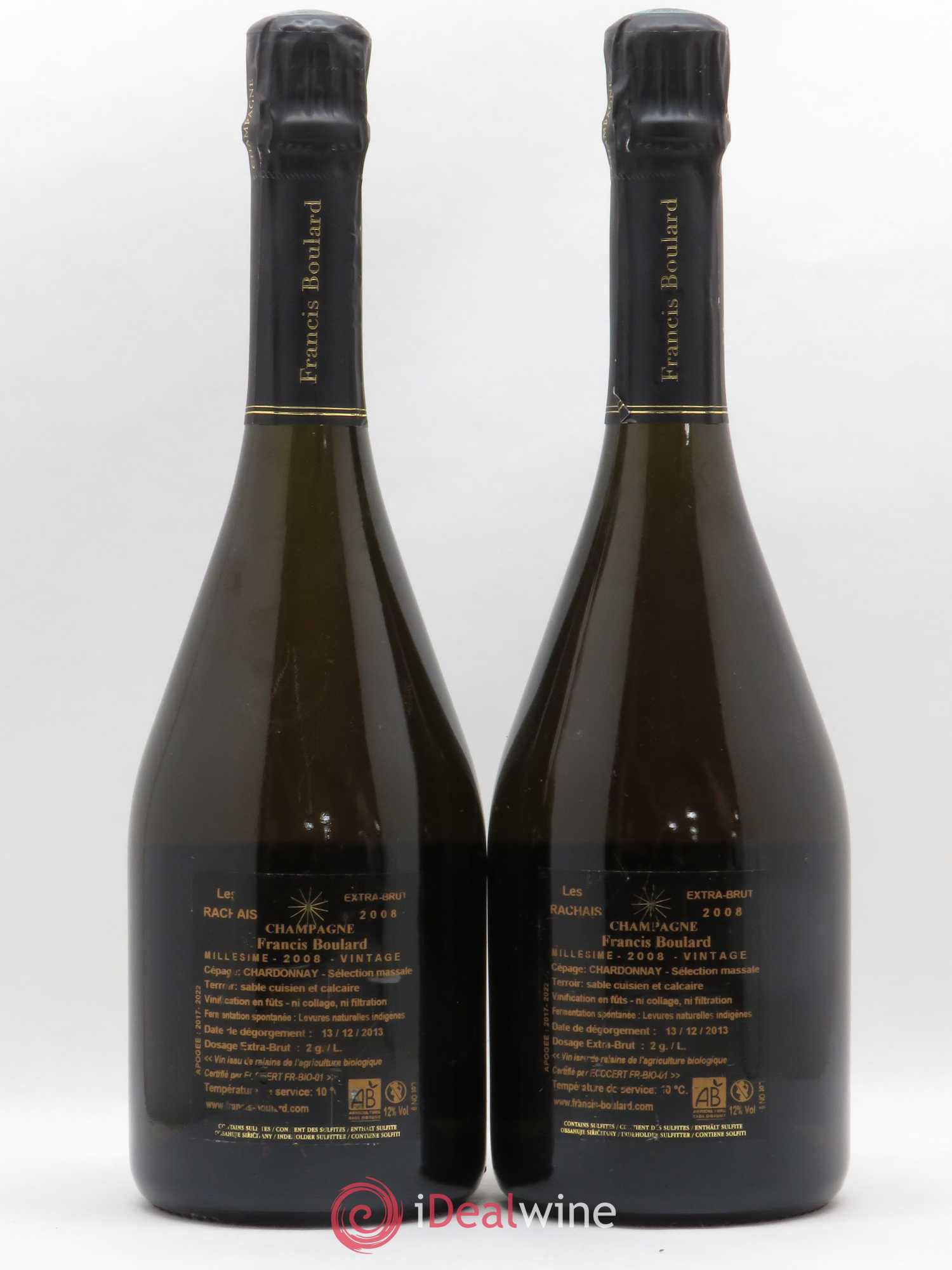 Les Rachais Francis Boulard Extra Brut 2008 - Lot de 2 bouteilles - 1
