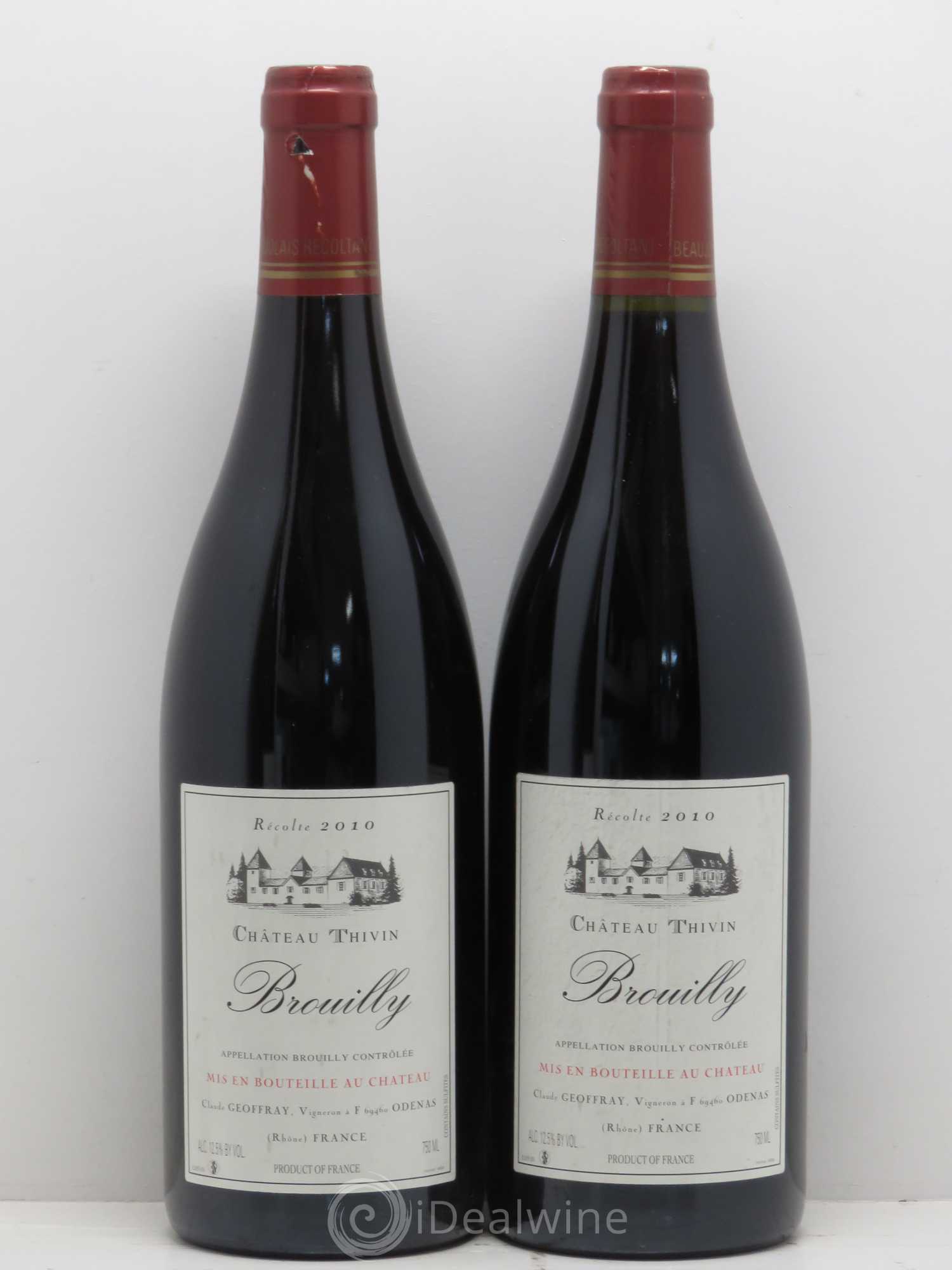 Brouilly Reverdon Château Thivin 2010 - Lot de 2 bouteilles - 0