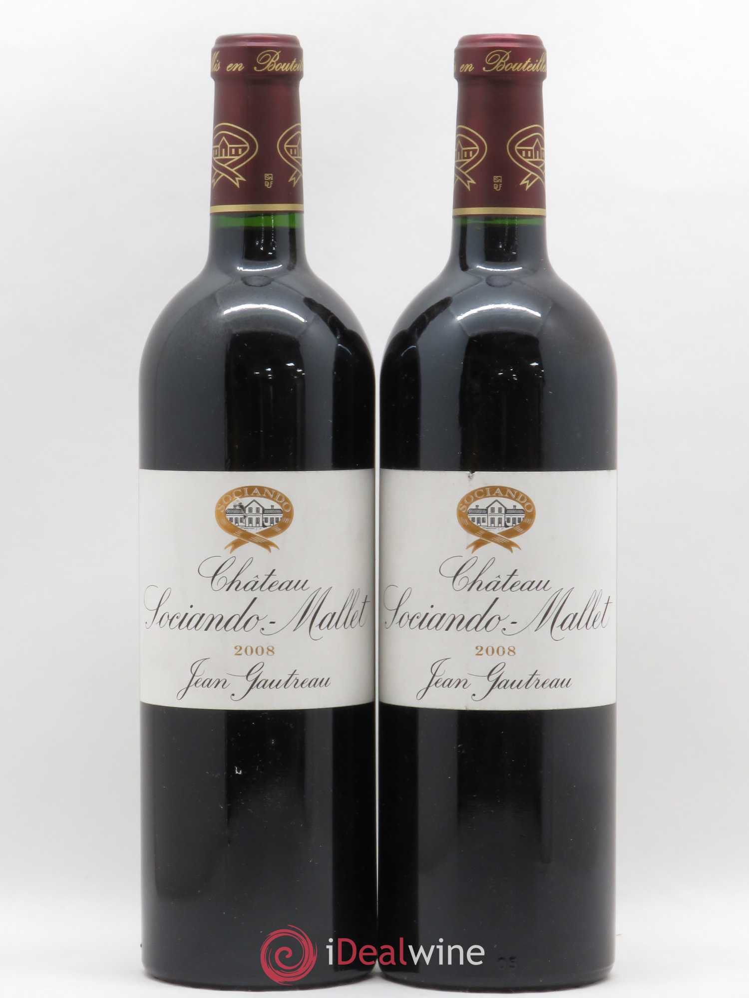 Château Sociando Mallet 2008 - Lot de 2 bouteilles - 0