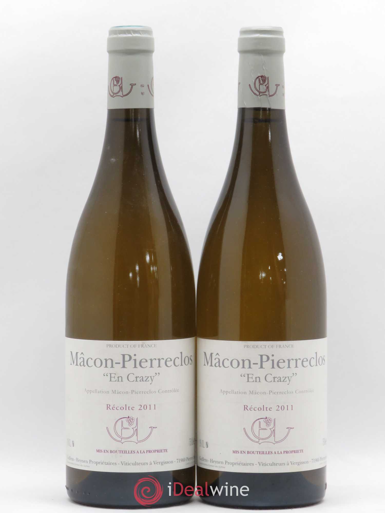 Mâcon Pierreclos En Crazy Guffens-Heynen 2011 - Lot de 2 bouteilles - 0