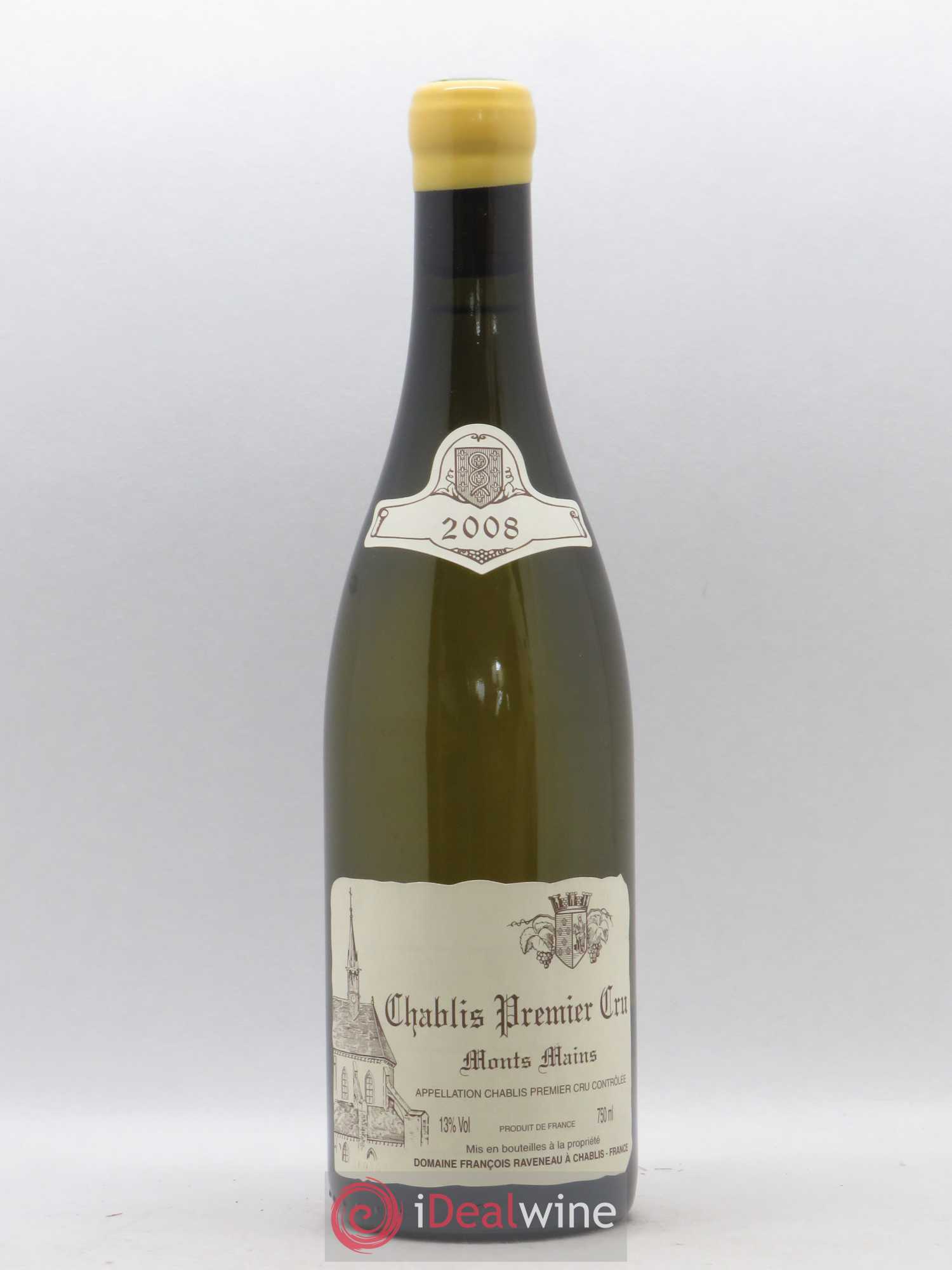 Chablis 1er Cru Monts Mains Raveneau (Domaine) 2008 - Lot de 1 bouteille - 0