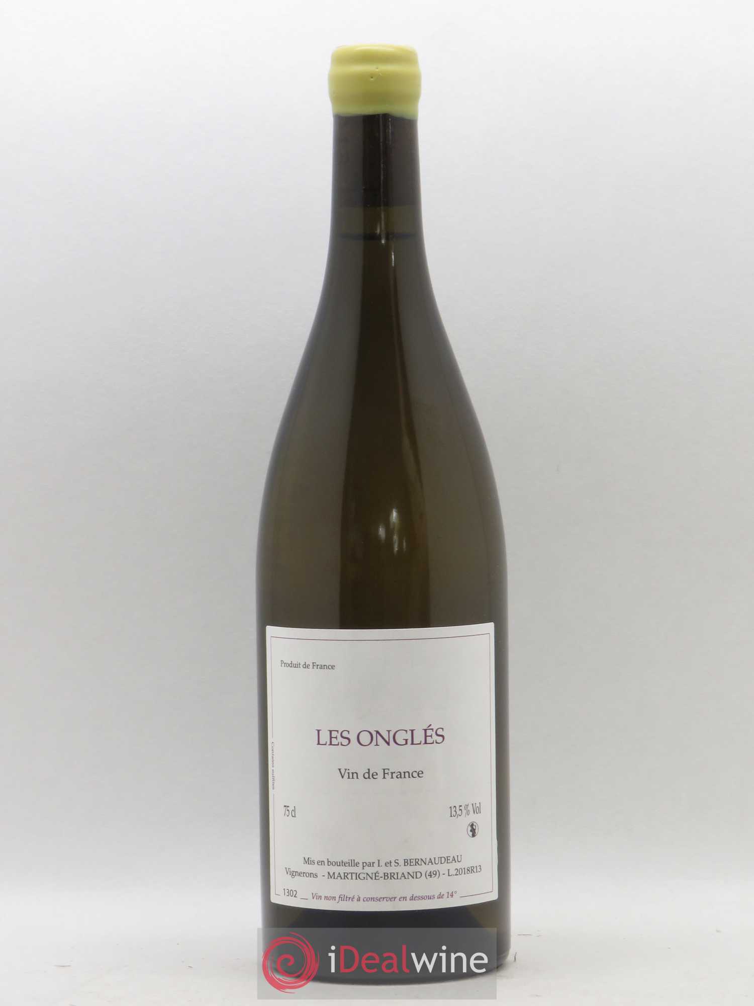 Vin de France Les Onglés Stéphane Bernaudeau 2018 - Lot de 1 bouteille - 0