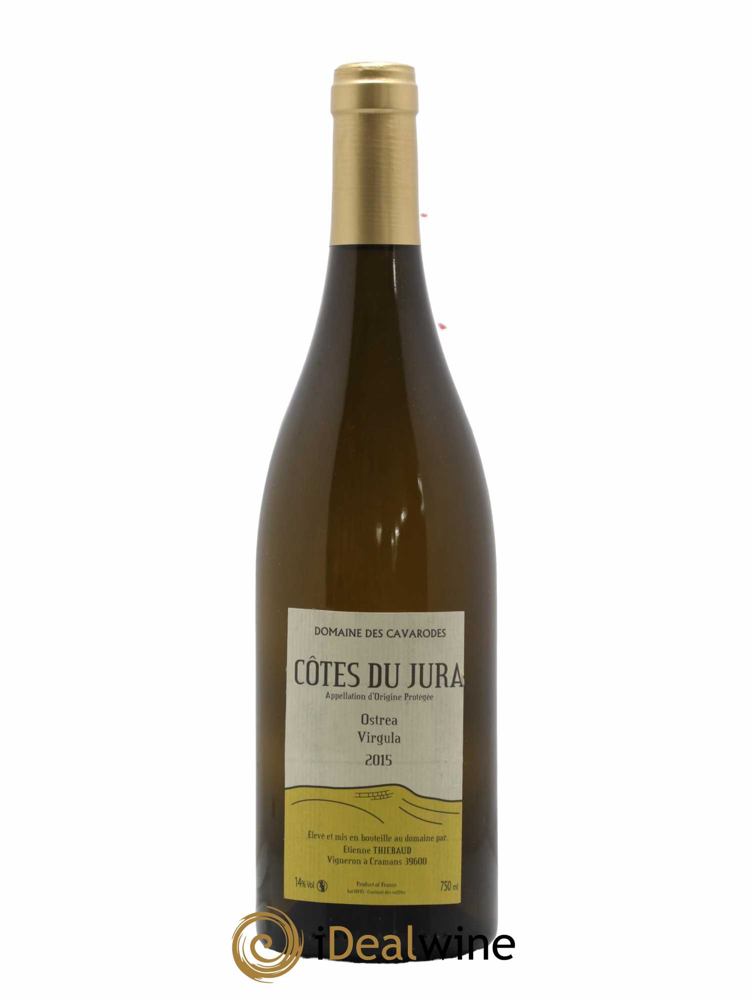 Côtes du Jura Ostrea Virgula Cavarodes (Domaine des) - Etienne Thiébaud 2015 - Lot de 1 bouteille - 0