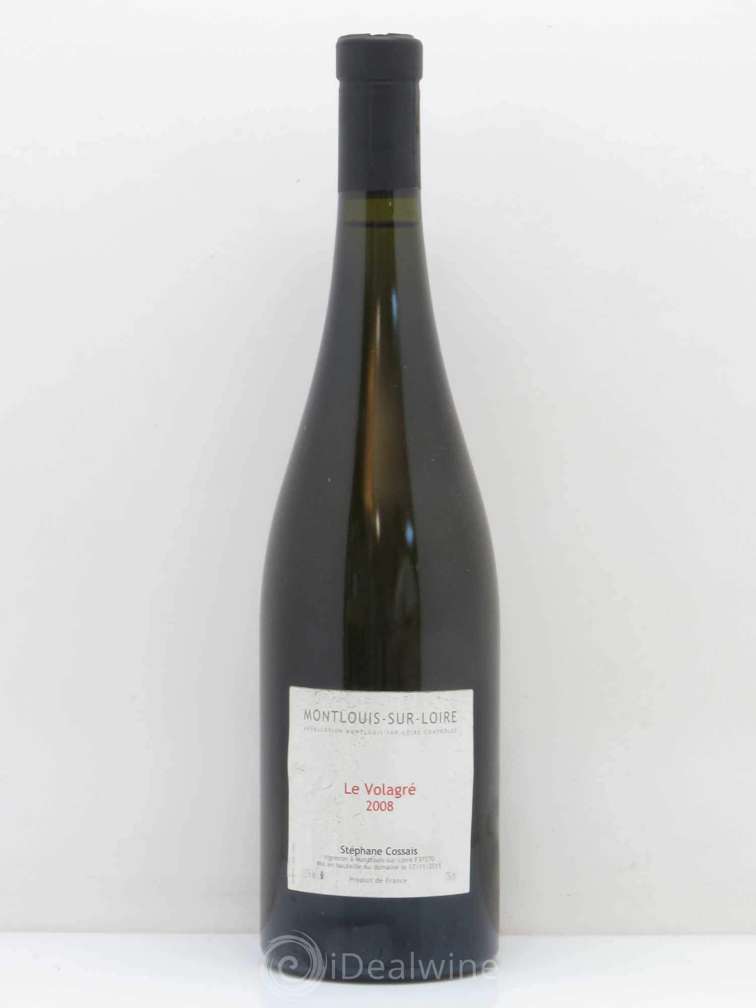 Montlouis-sur-Loire Le Volagré Stéphane Cossais 2008 - Lot de 1 bouteille - 0