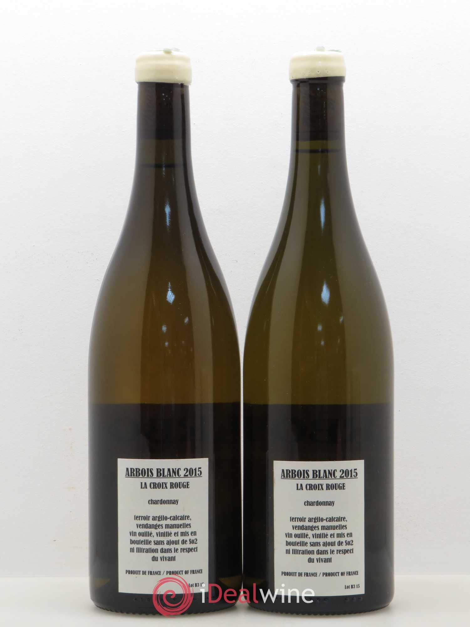 Arbois Chardonnay La Croix Rouge Adeline Houillon & Renaud Bruyère Chardonnay<br> 2015 - Posten von 2 Flaschen - 1