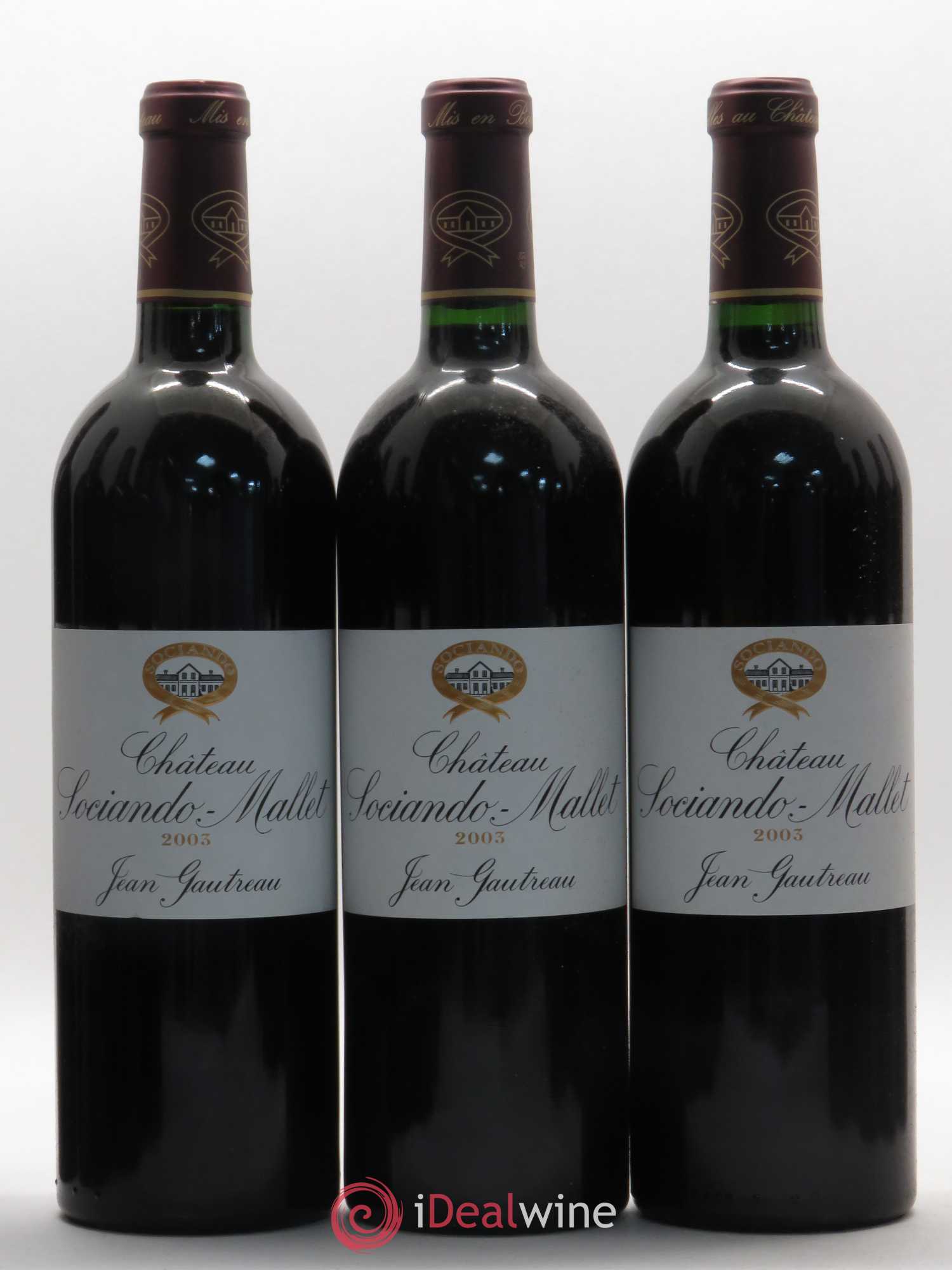 Château Sociando Mallet 2003 - Lot de 12 bouteilles - 1
