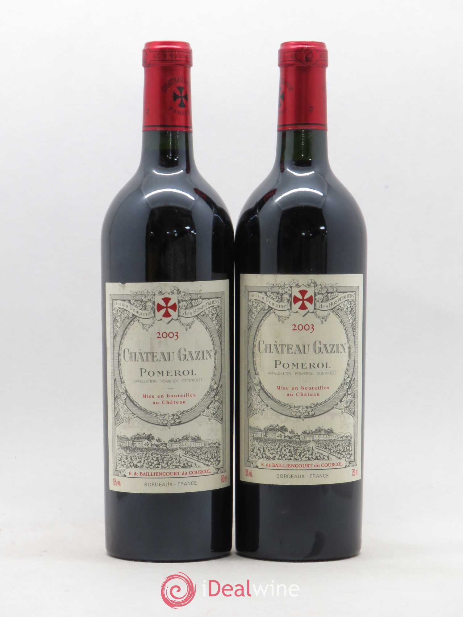 Château Gazin 2003 - Lot de 2 bouteilles - 0
