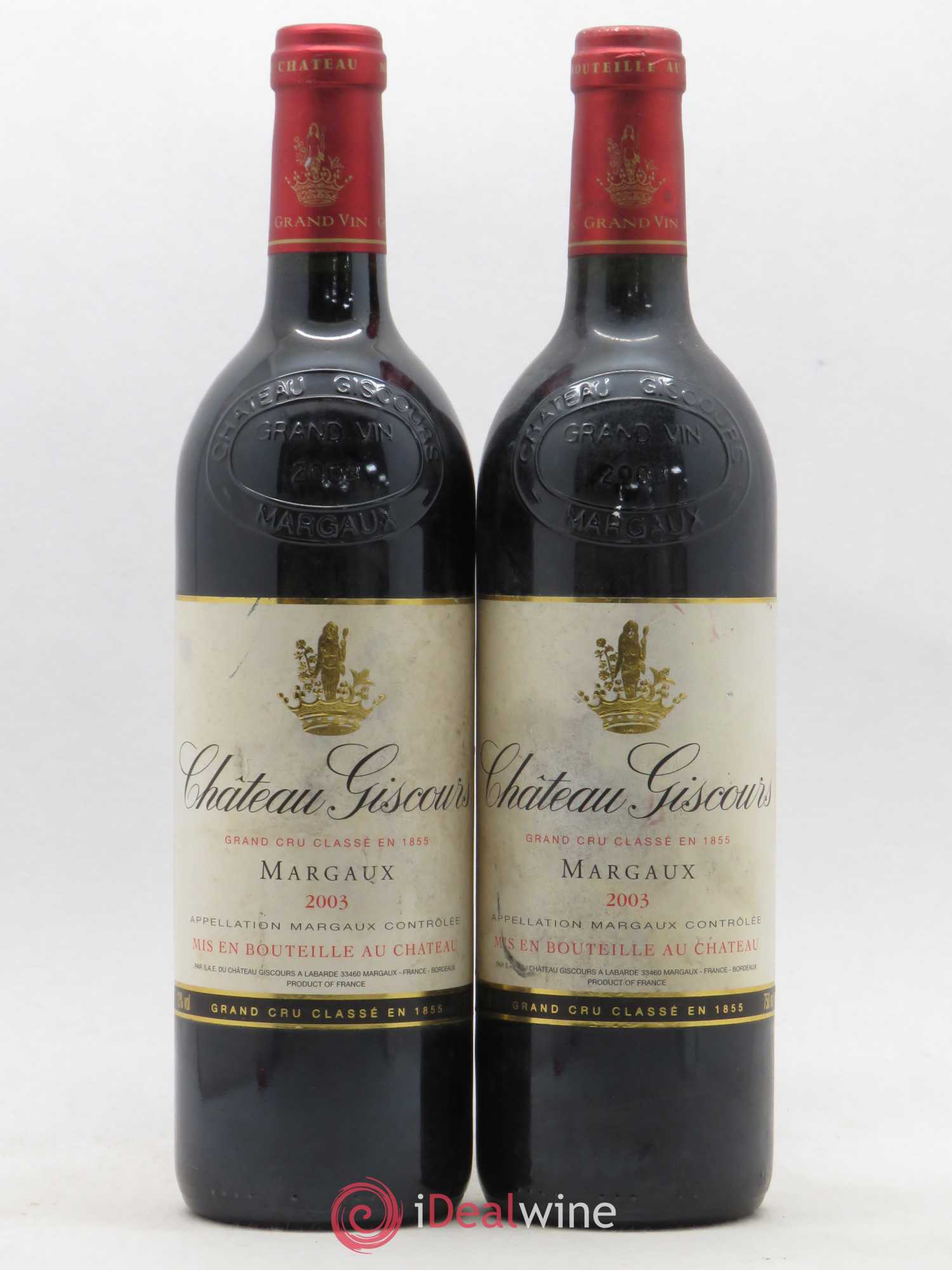 Château Giscours 3ème Grand Cru Classé 2003 - Lot de 2 bouteilles - 0