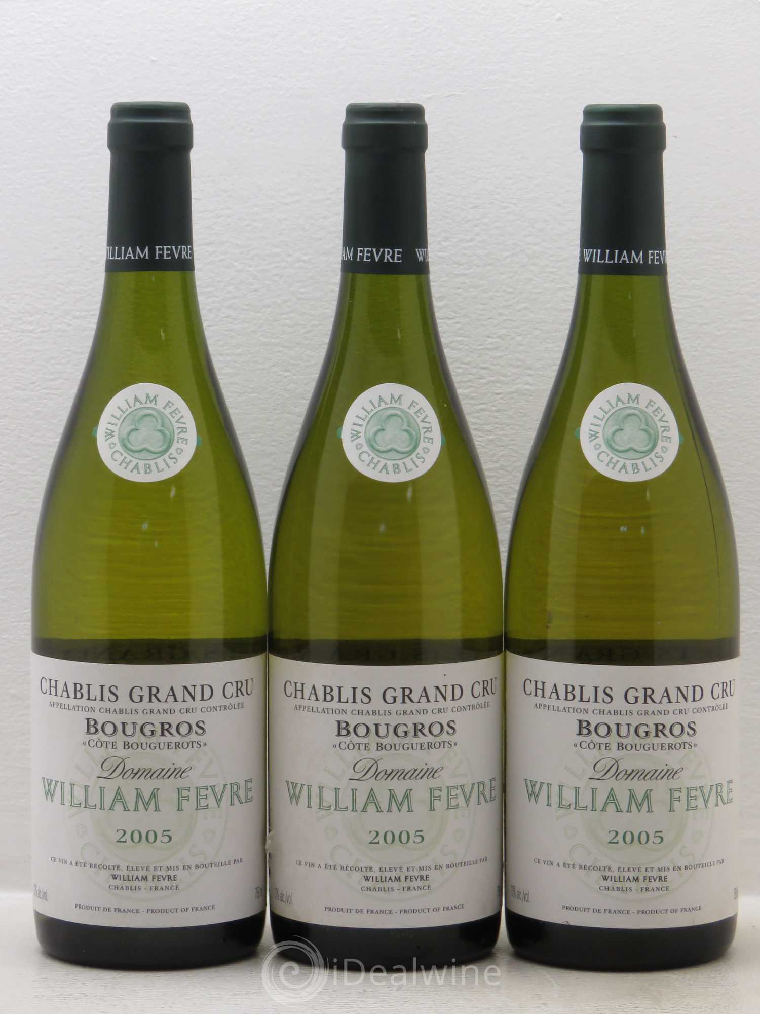 Chablis Grand Cru Bougros William Fèvre Côte de bouguerots 2005 - Posten von 3 Flaschen - 0