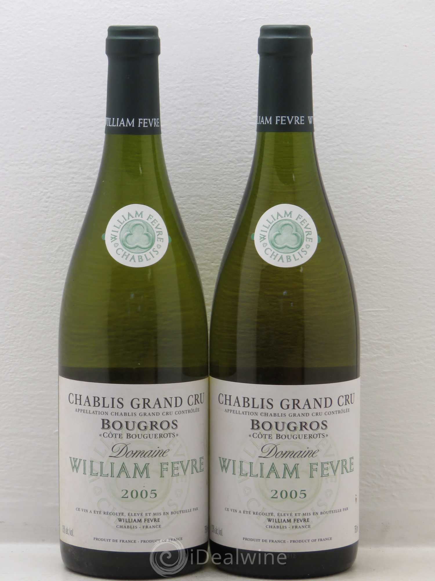 Chablis Grand Cru Bougros William Fèvre Côte de bouguerots 2005 - Posten von 2 Flaschen - 0