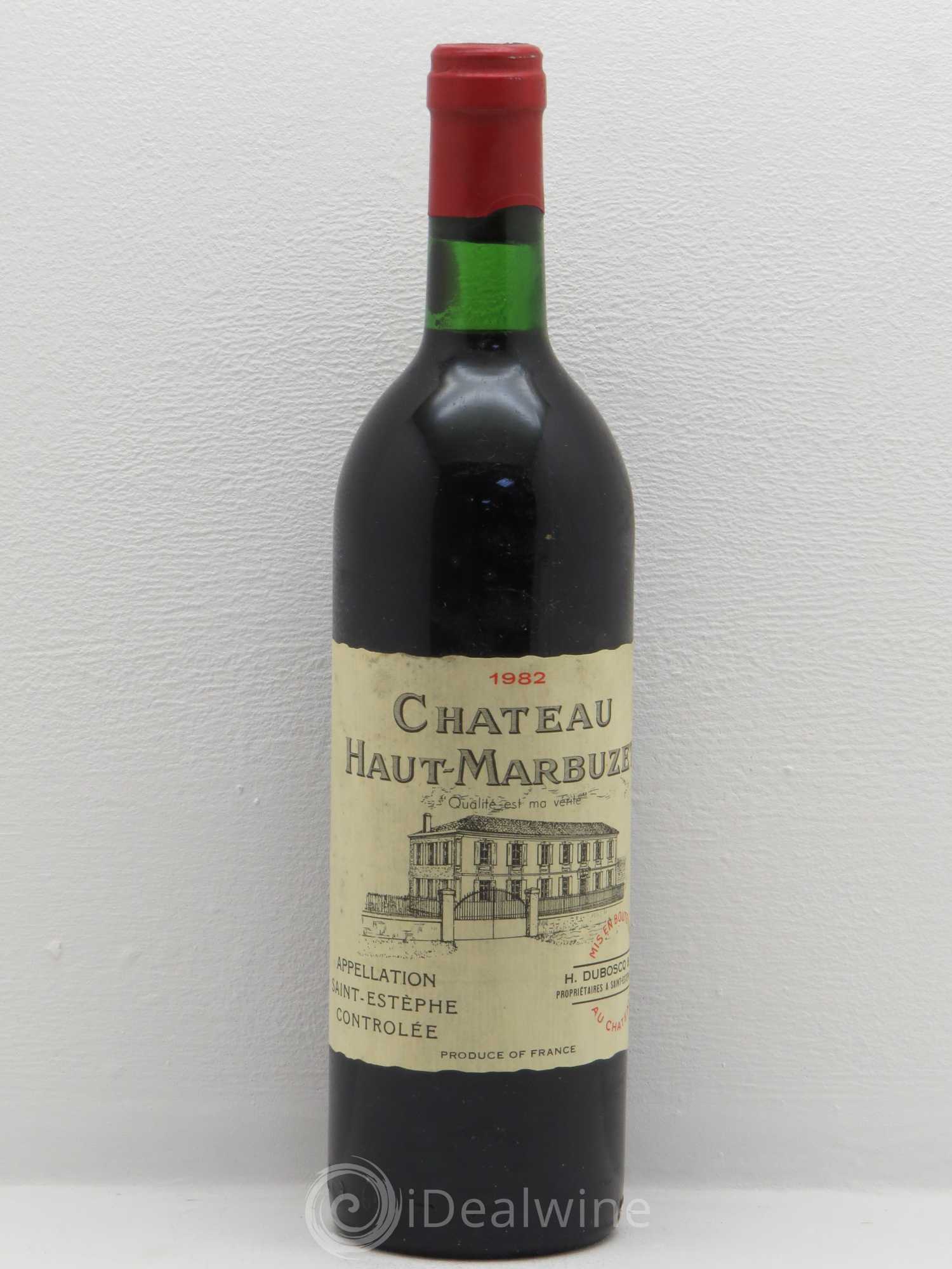 Château Haut Marbuzet 1982 - Lot de 1 bouteille - 0