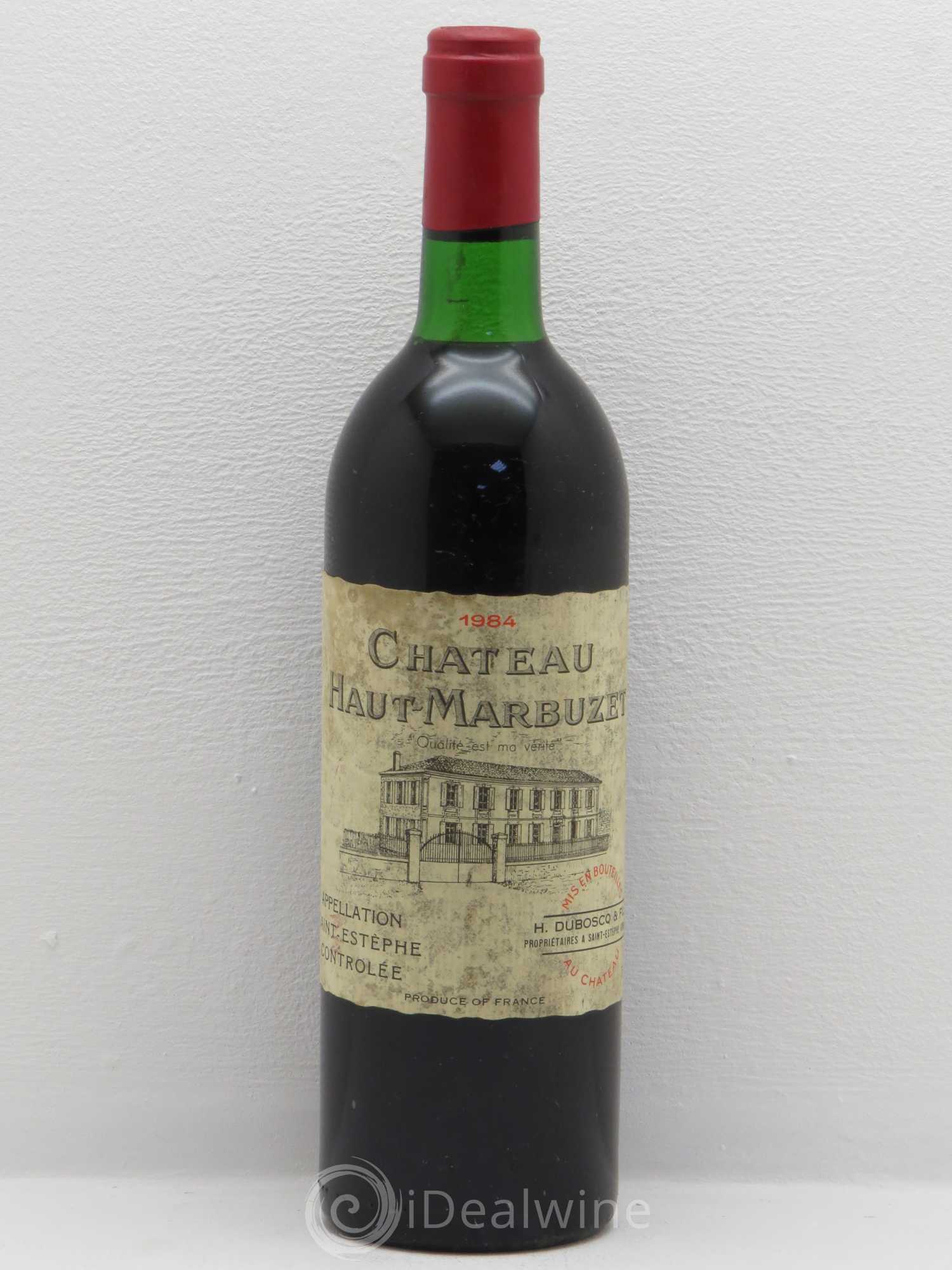 Château Haut Marbuzet 1984 - Lot de 1 bouteille - 0