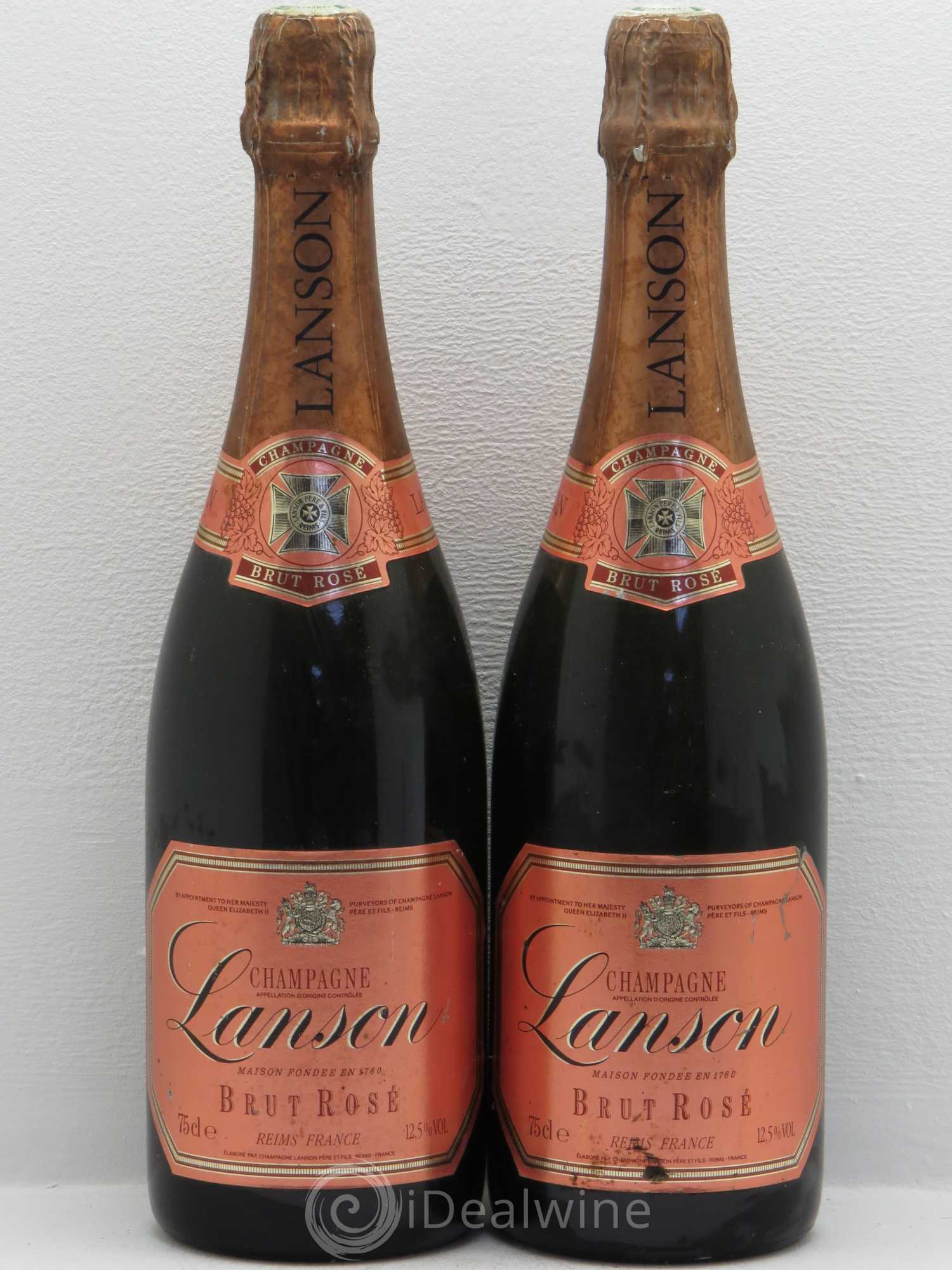 Champagne - Lanson Brut rosé - Lot de 2 bouteilles - 0