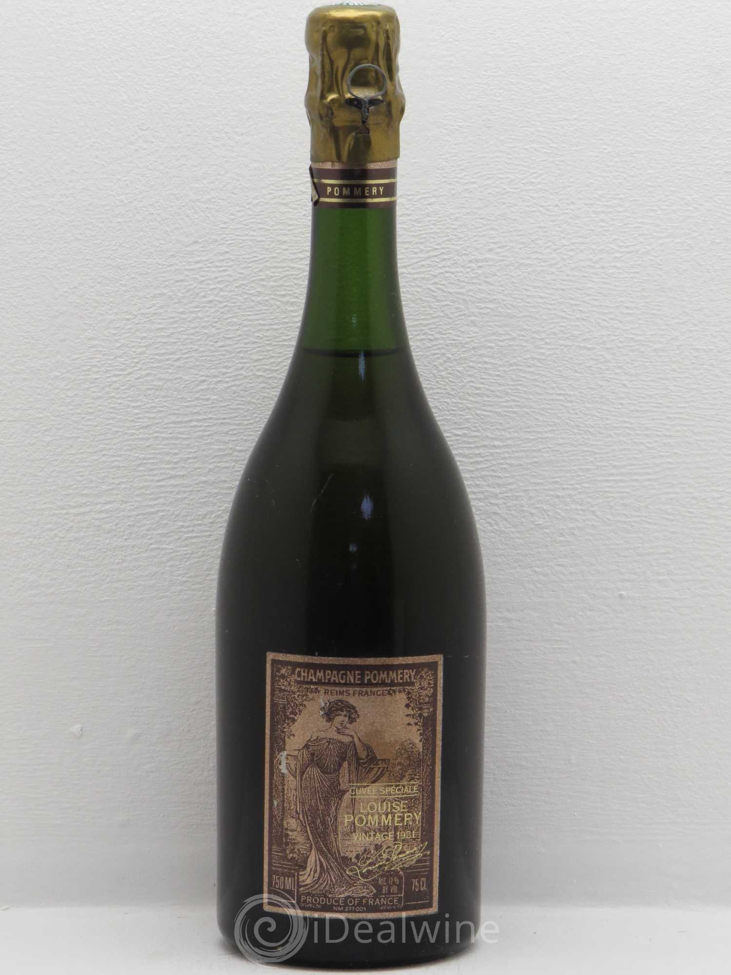Cuvée Louise Pommery 1981 - Lot de 1 bouteille - 0