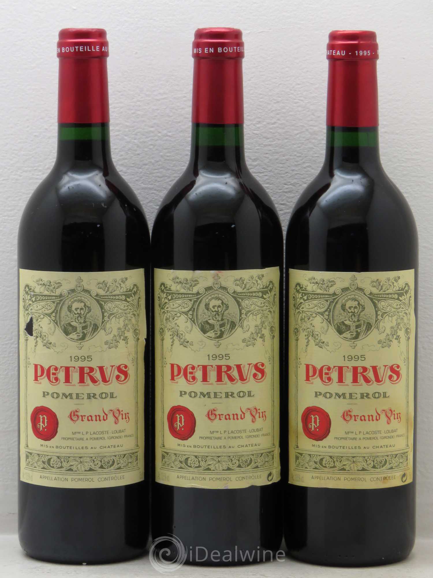 Petrus 1995 - Lot de 3 bouteilles - 0