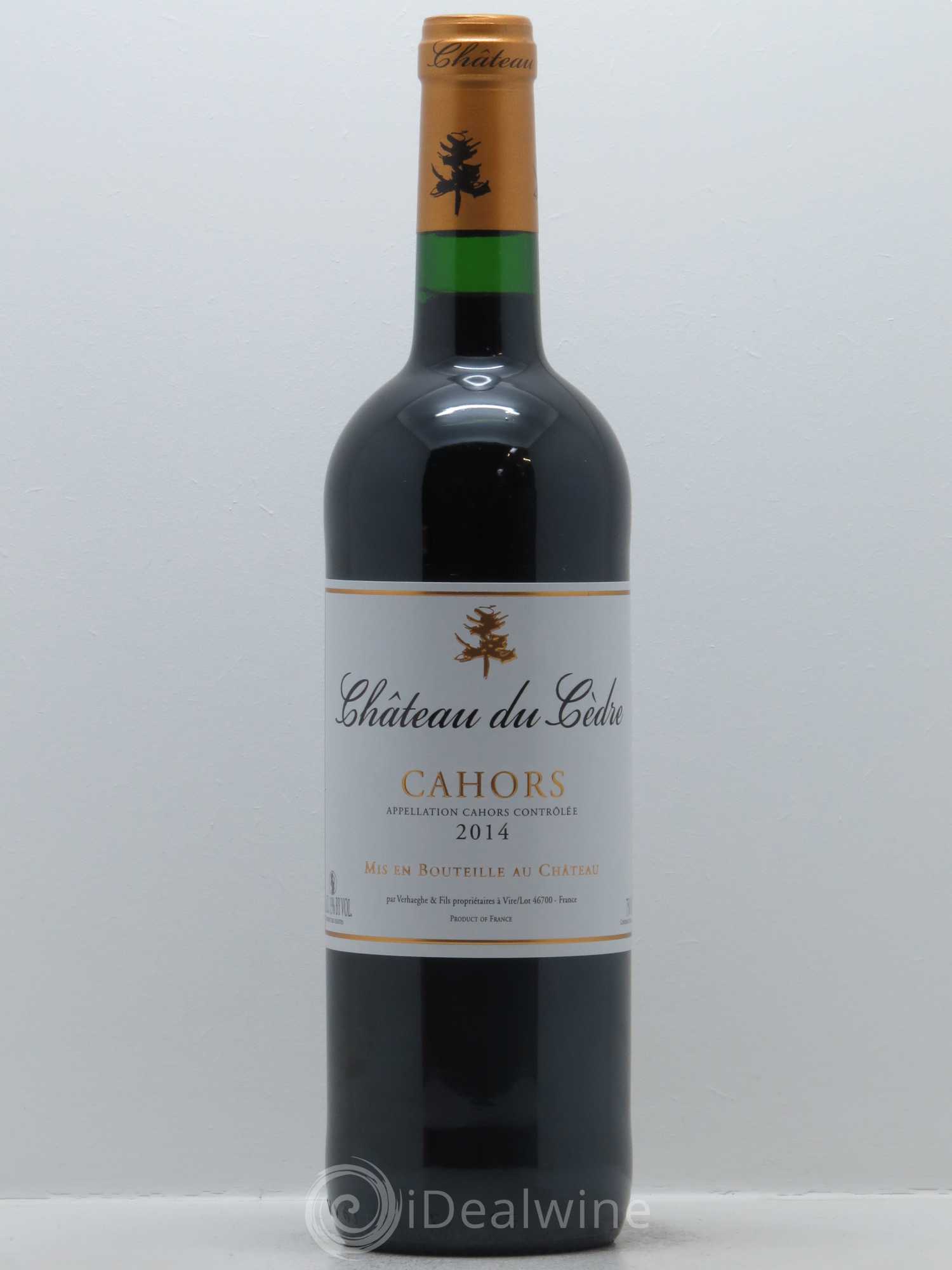 Cahors Château du Cèdre Pascal et Jean-Marc Verhaeghe 2014 - Lot de 1 bouteille - 0